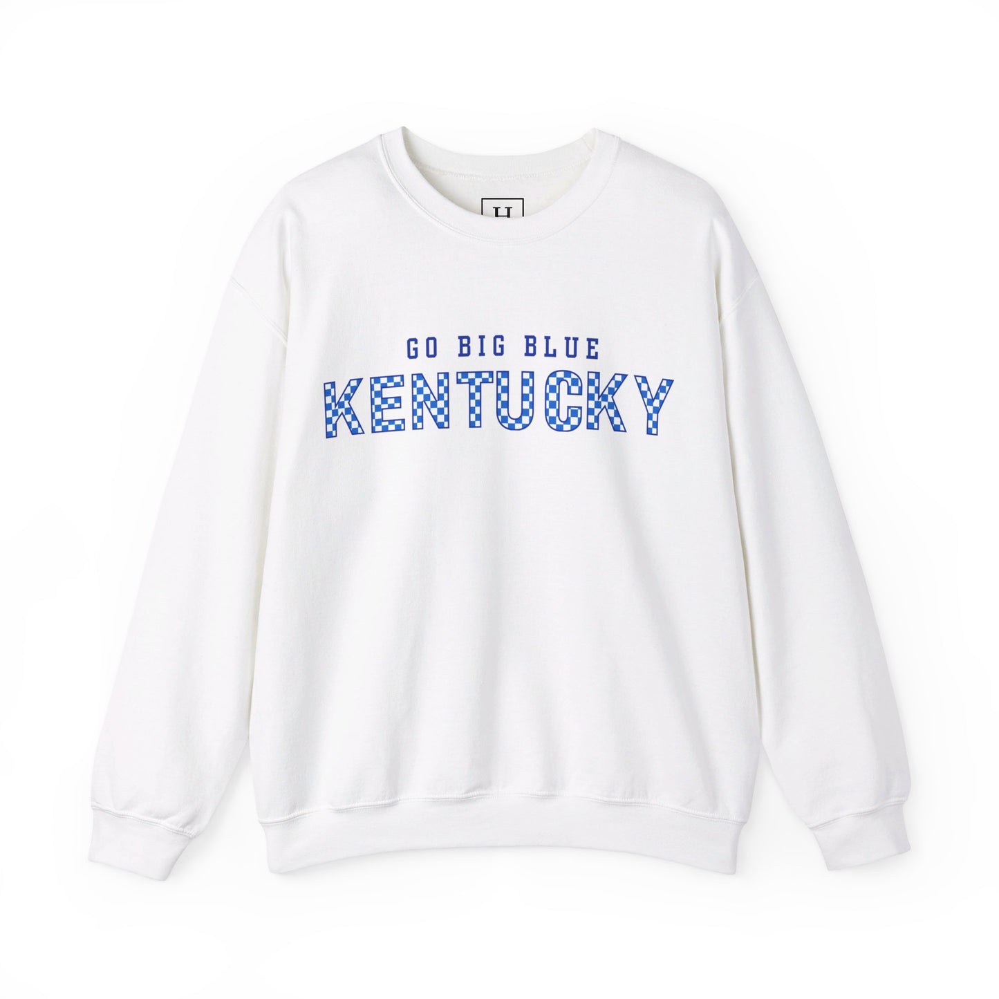 Go Big Blue Kentucky Wildcat Pride Retro Checker Sweater