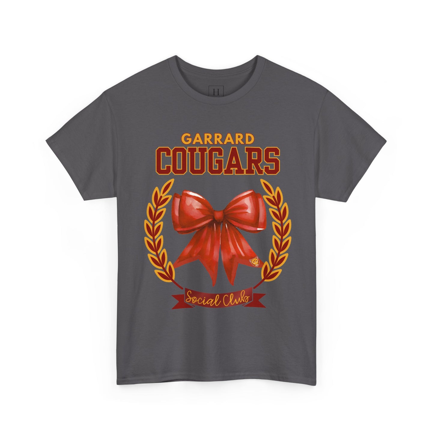 GMS Garrard Middle School Cougars Social Club T-Shirt (Front Only)