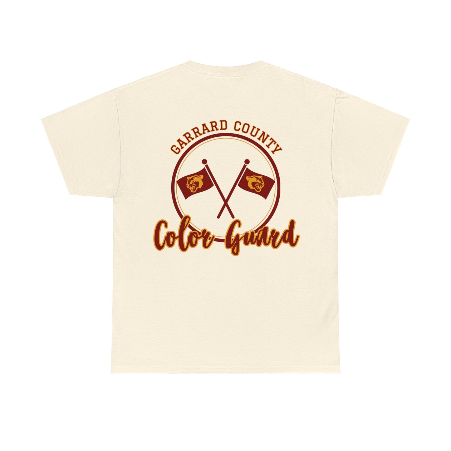 GMS Garrard Middle School Cougars Color Guard T-Shirt (Front & Back)