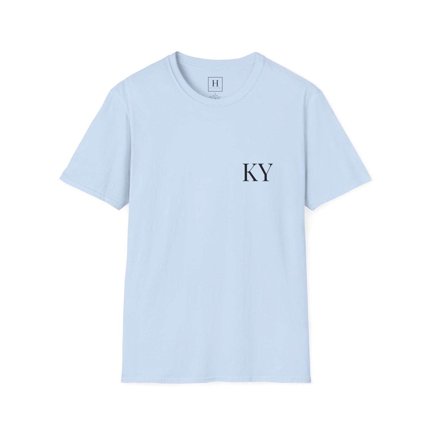 Kentucky KY UK Blue Jersey Short Sleeve Tee (front and back)