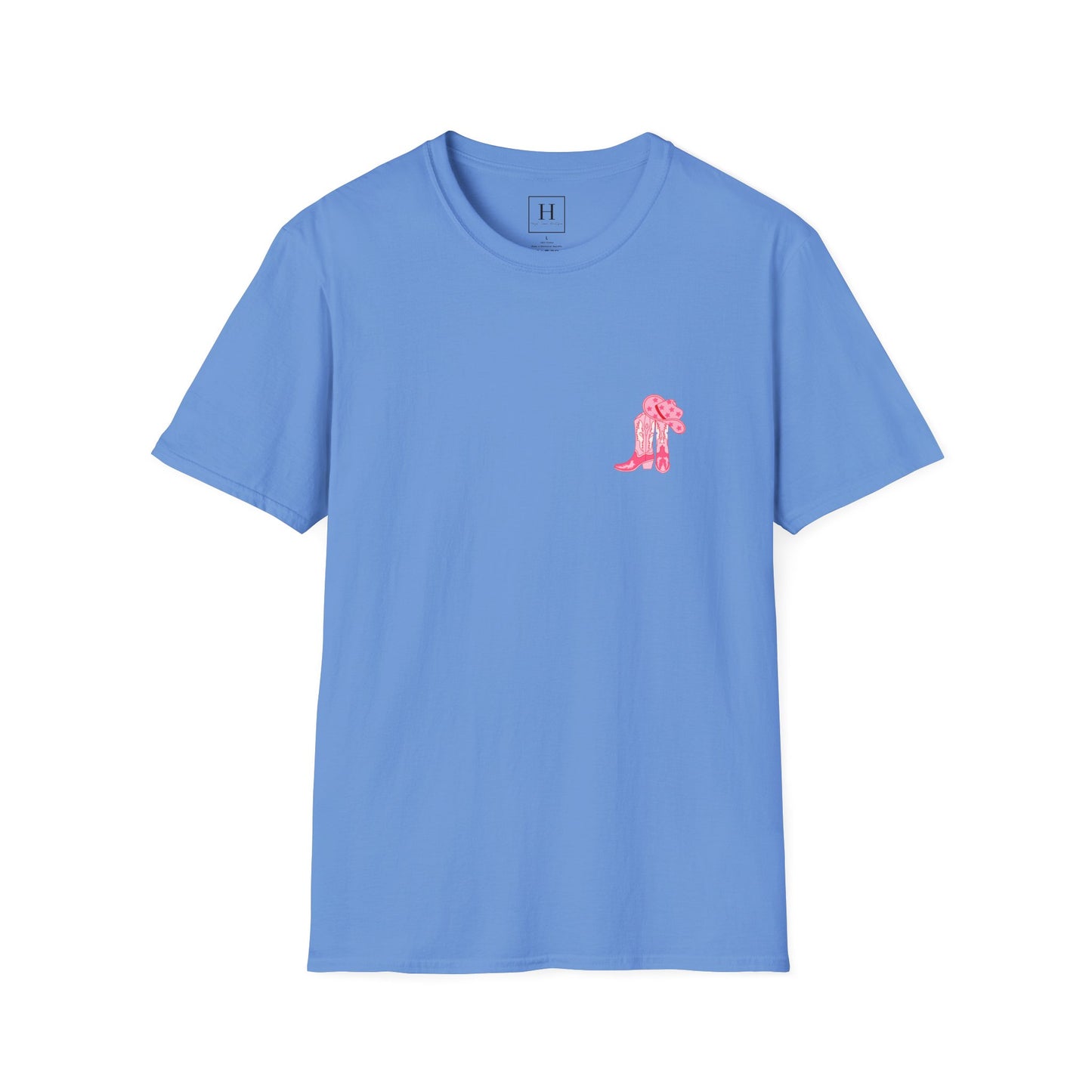 walk by faith cowgirl boot christian shirt (front and back)