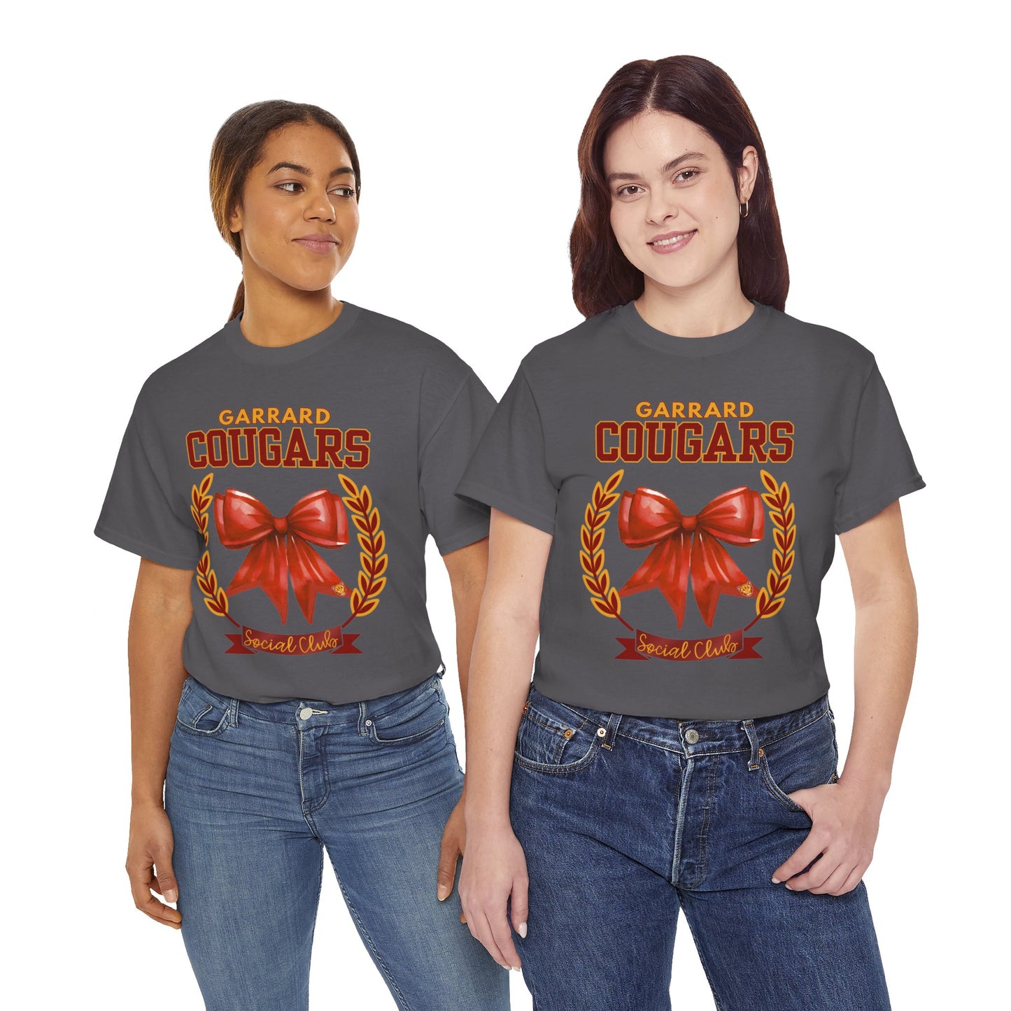 GMS Garrard Middle School Cougars Social Club T-Shirt (Front Only)