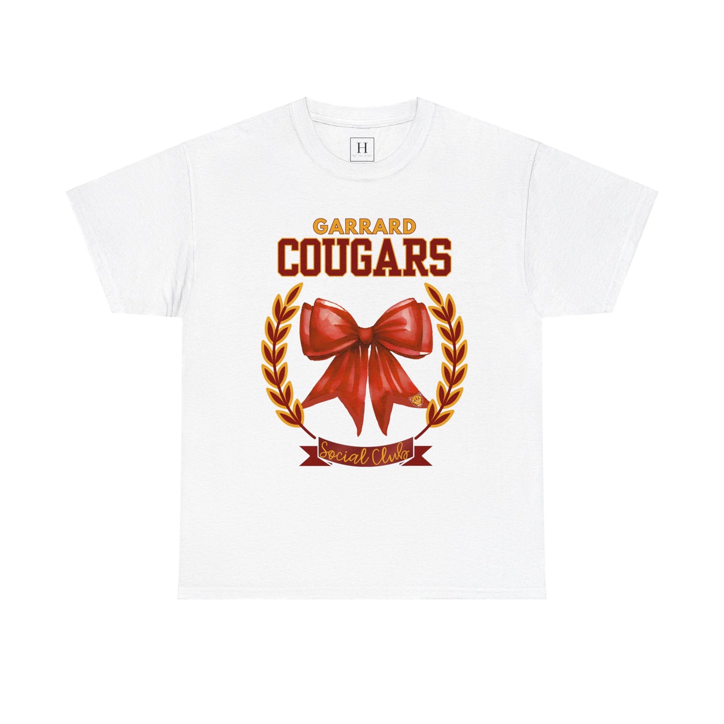 GMS Garrard Middle School Cougars Social Club T-Shirt (Front Only)
