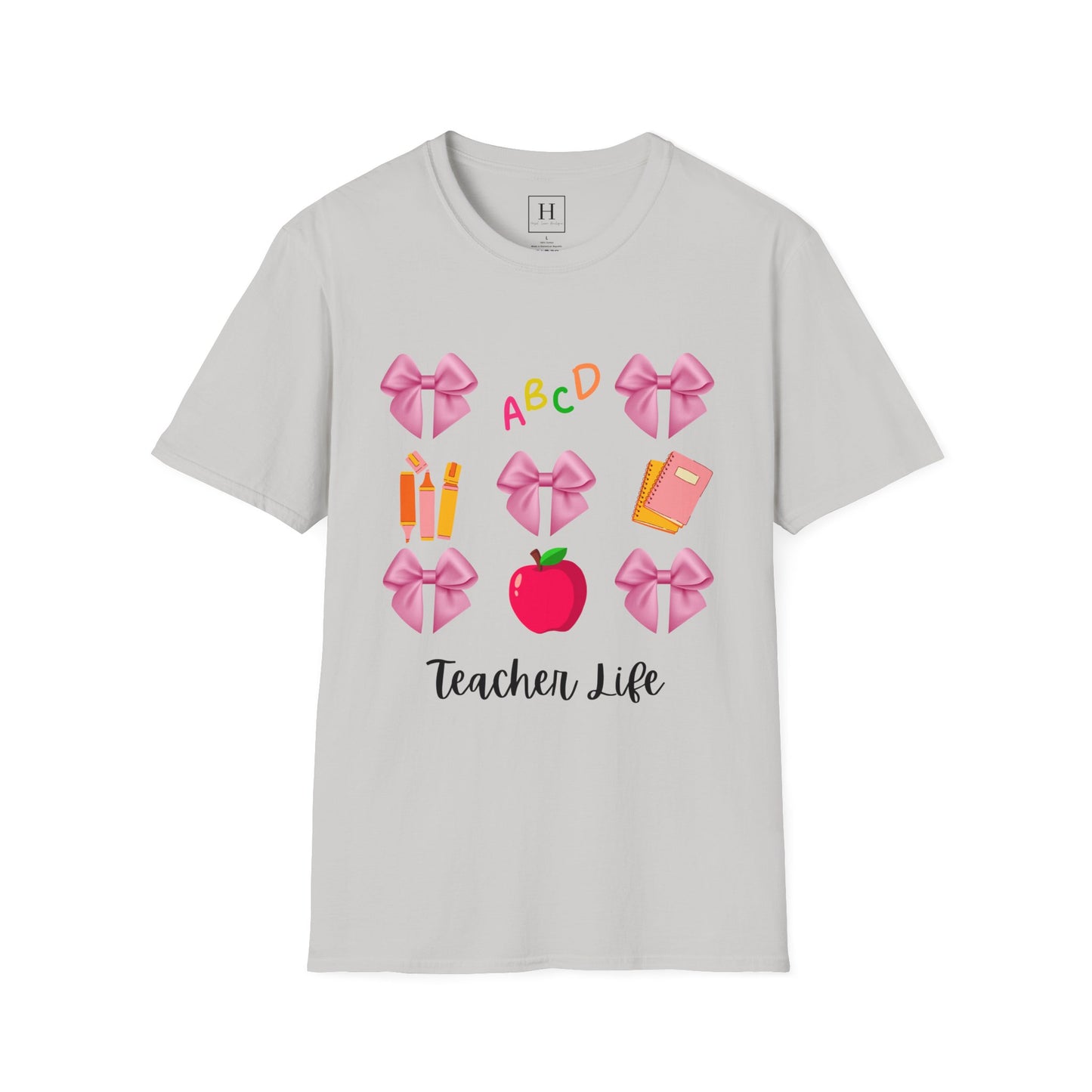 Teachers Life Bow T-Shirt (Front Only)