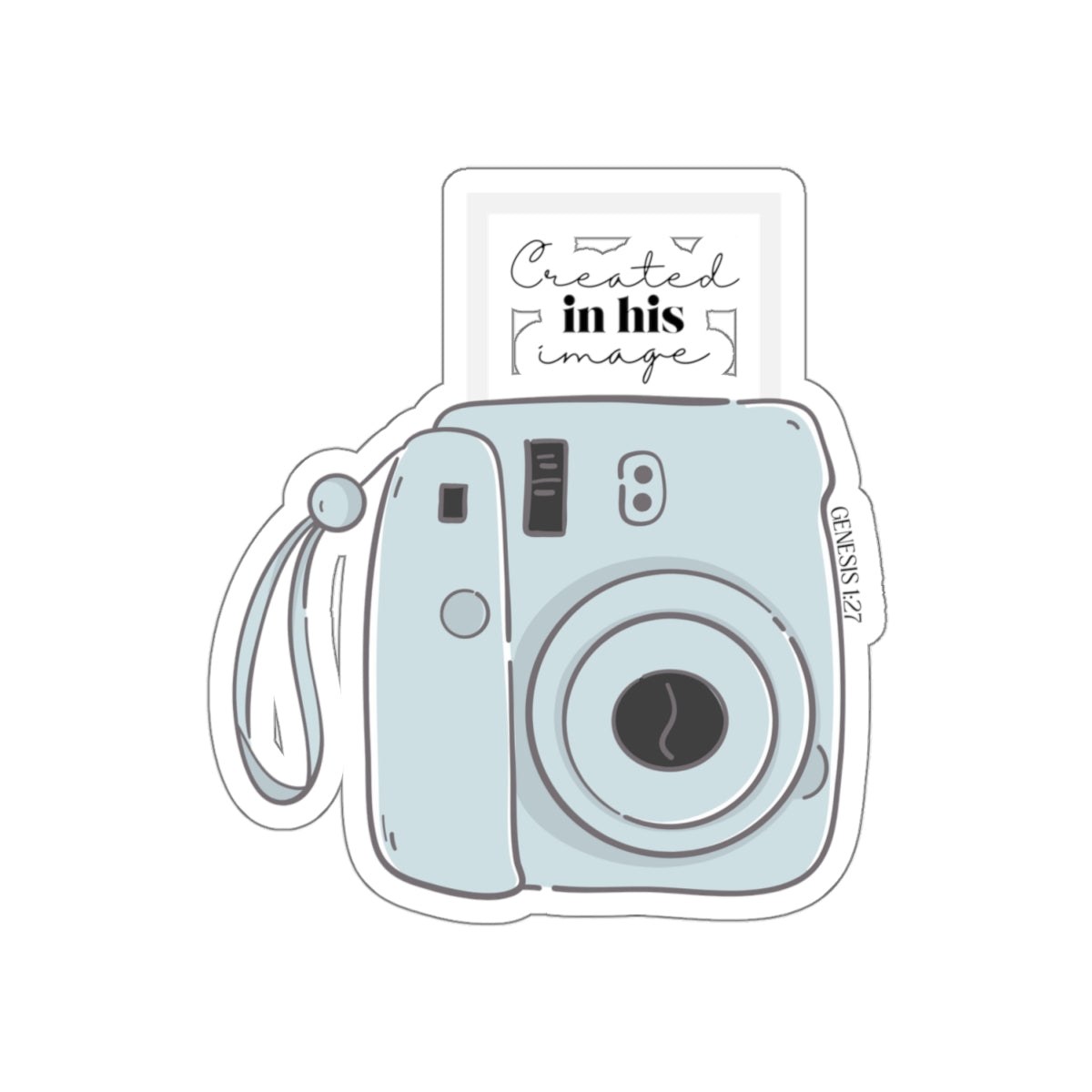 Created In His Image Christian Polaroid Camera Kiss-Cut Stickers