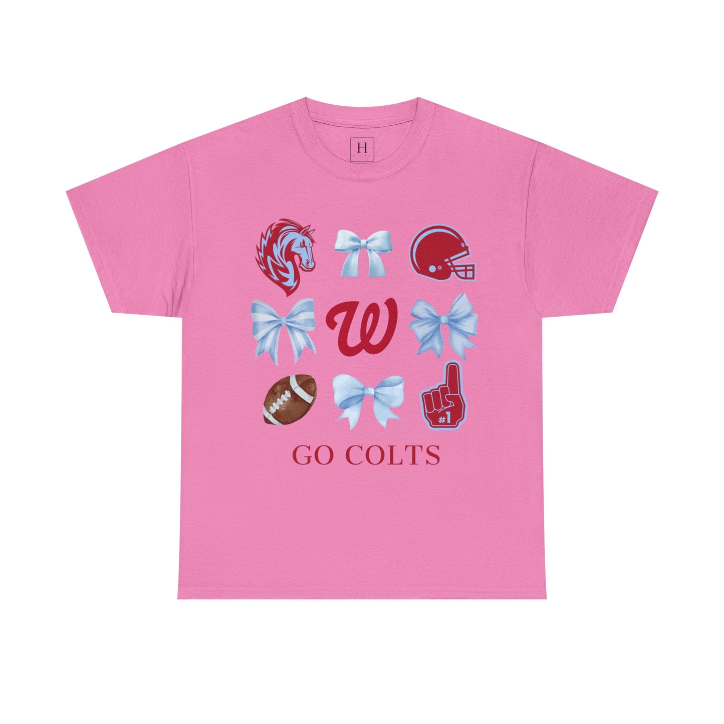 West Jessamine Colts Coquette Football Bows - Unisex Tee
