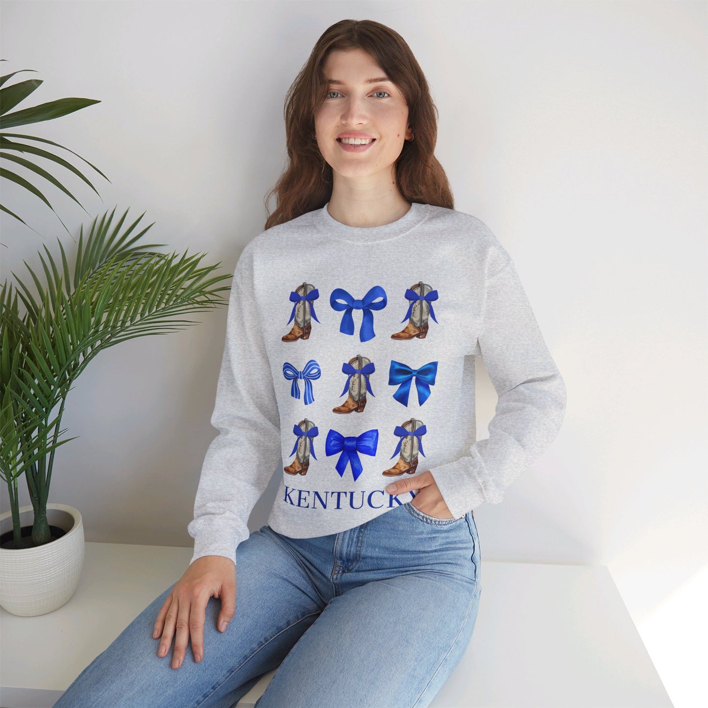 Kentucky Wildcats Coquette Cowgirl Boots & Bows Sweater