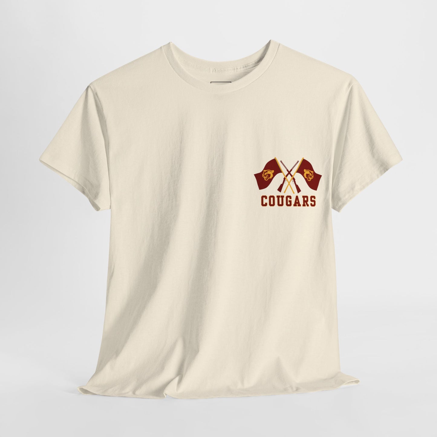 GMS Garrard Middle School Cougars Color Guard T-Shirt (Front & Back)