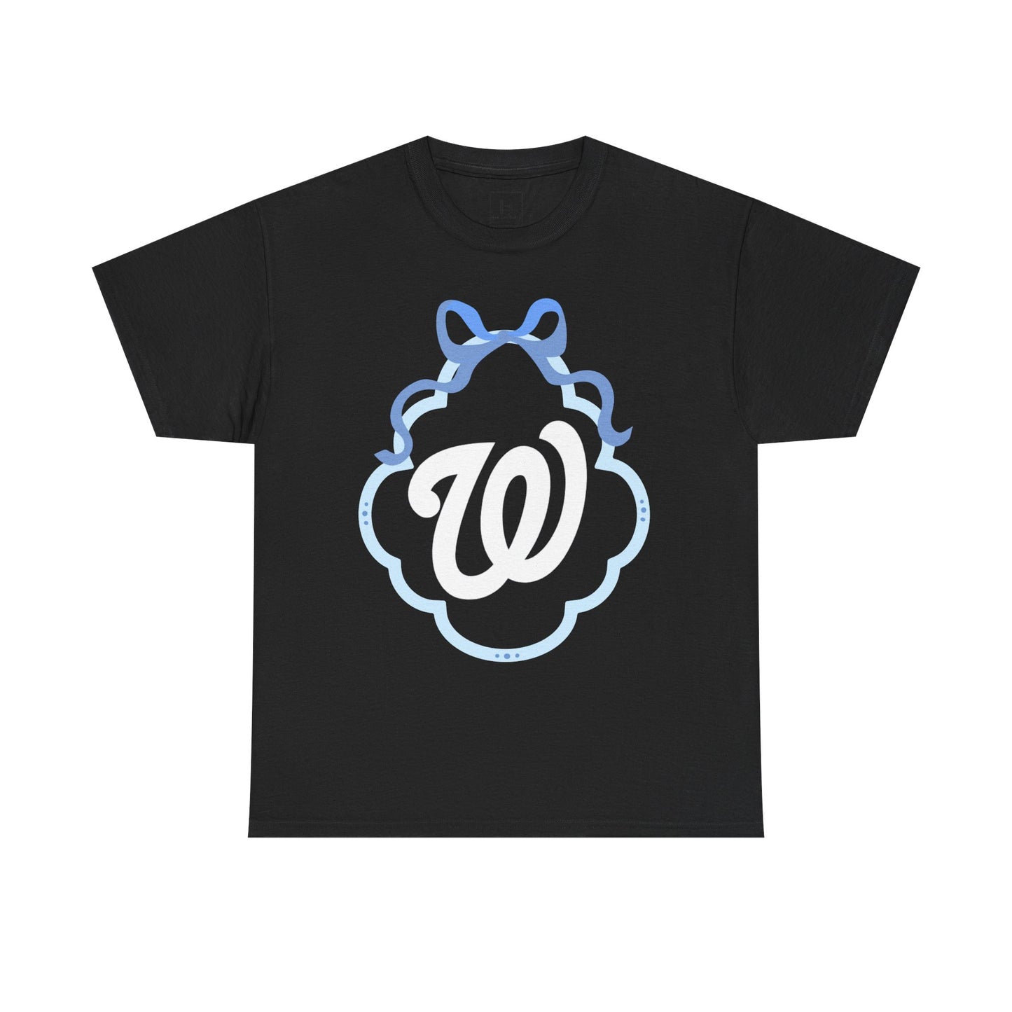 W COQUETTE BLUE BOW & BORDER