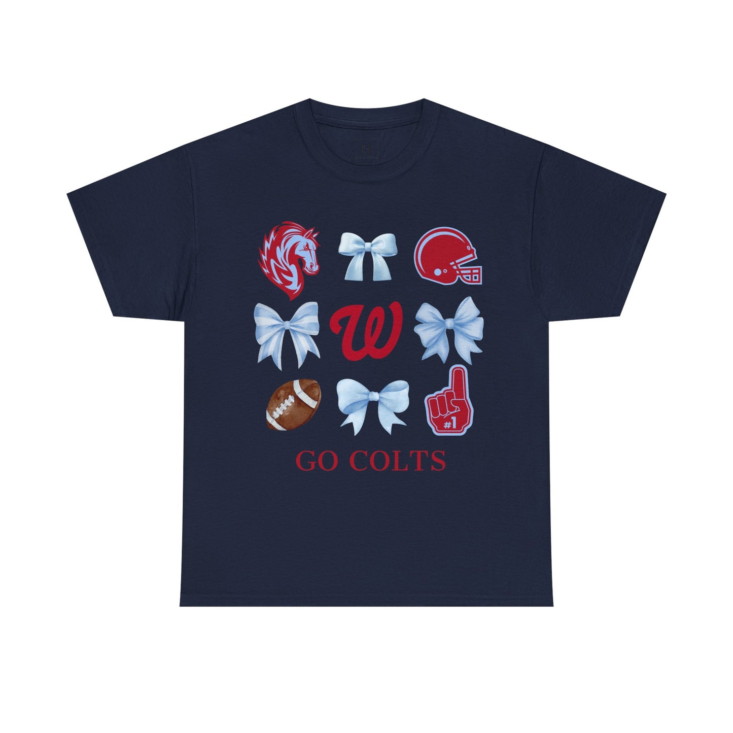West Jessamine Colts Coquette Football Bows - Unisex Tee