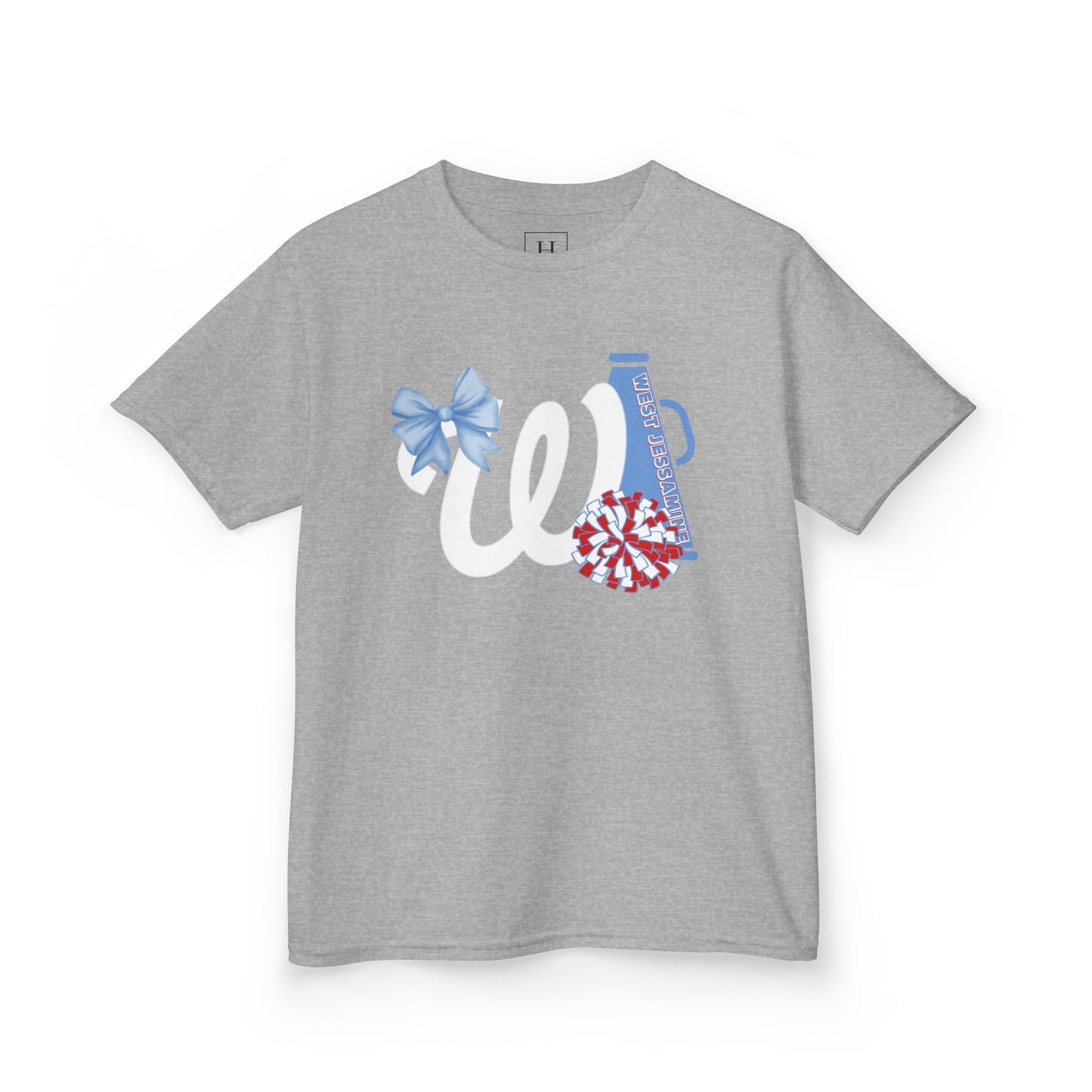 YOUTH -- West Jessamine Cheer Bow, Megaphone & Poms - Unisex Shirt