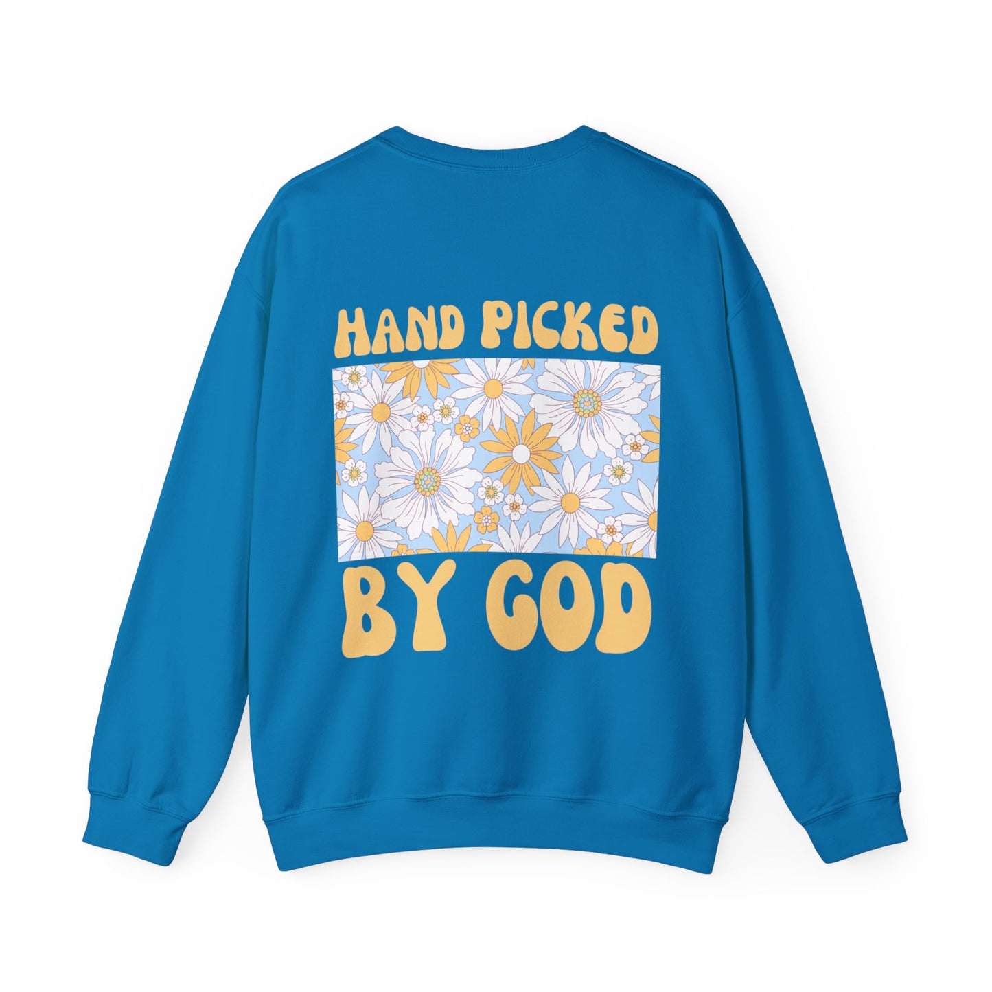 Blessed, Hand Picked By God Christian Sweater (front and back)