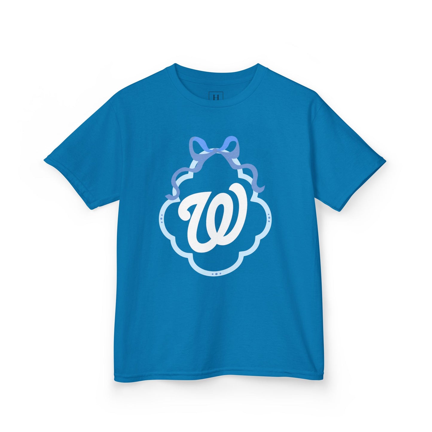 YOUTH - W COQUETTE BLUE BOW & BORDER
