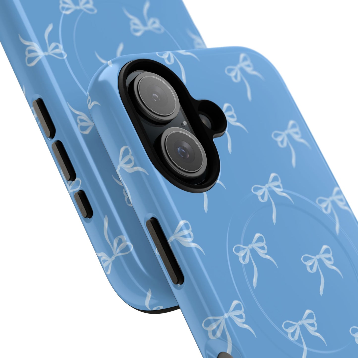 Blue Bow Coquette Design Tough Phone Case, Cute Phone Cover, Durable iPhone Case, Stylish Gift for Her
