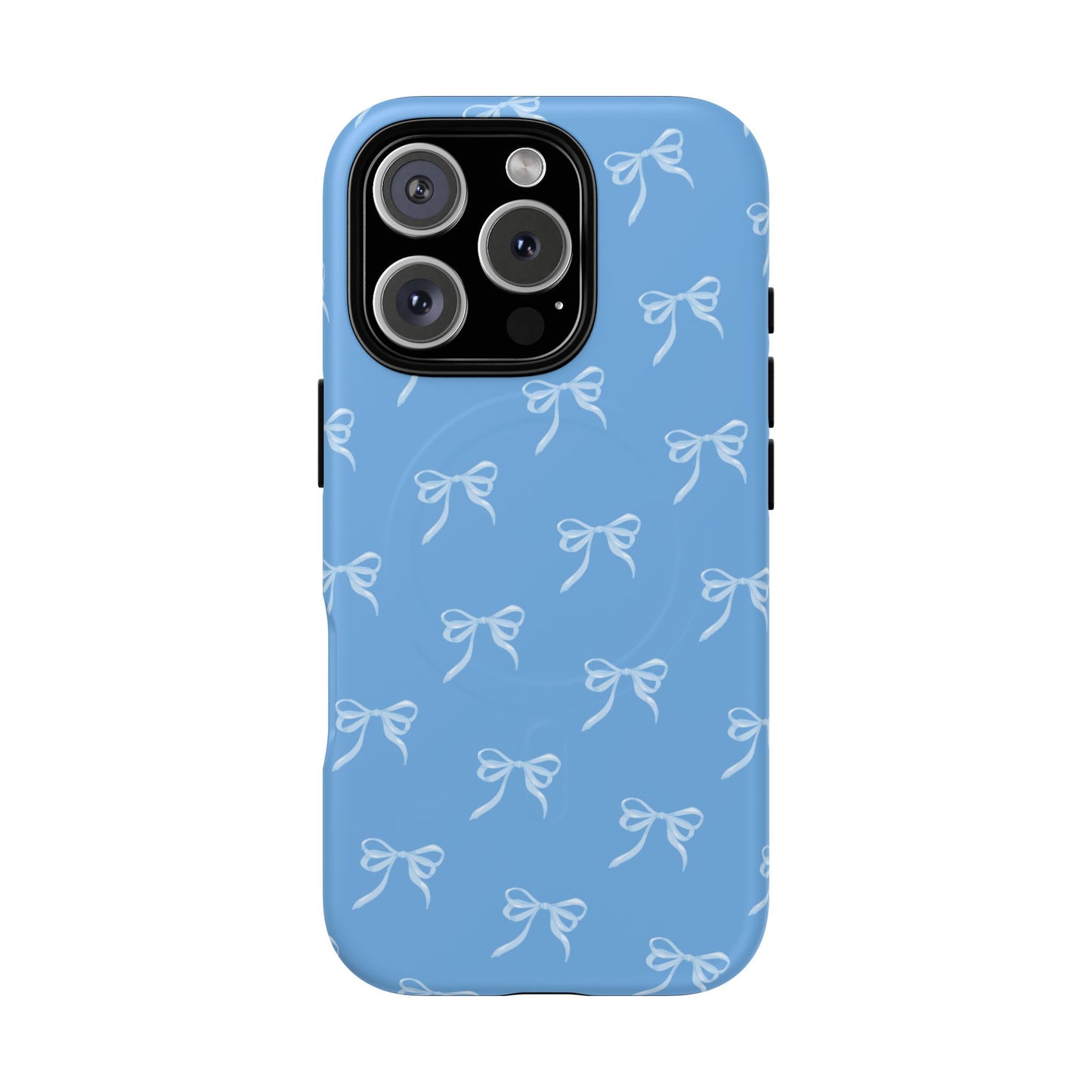 Blue Bow Coquette Design Tough Phone Case, Cute Phone Cover, Durable iPhone Case, Stylish Gift for Her