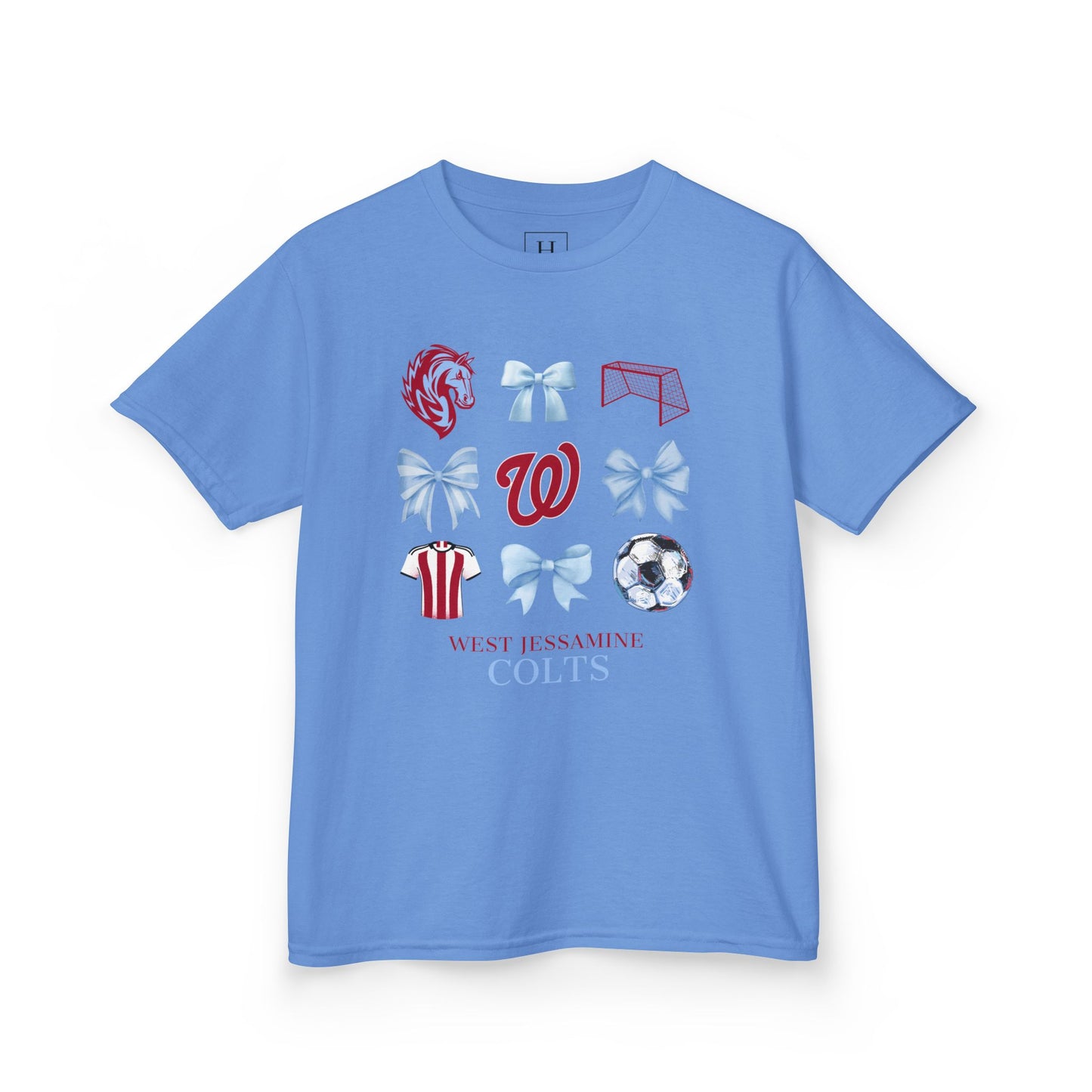 YOUTH --Soccer Coquette Bows Unisex Tee - West Jessamine