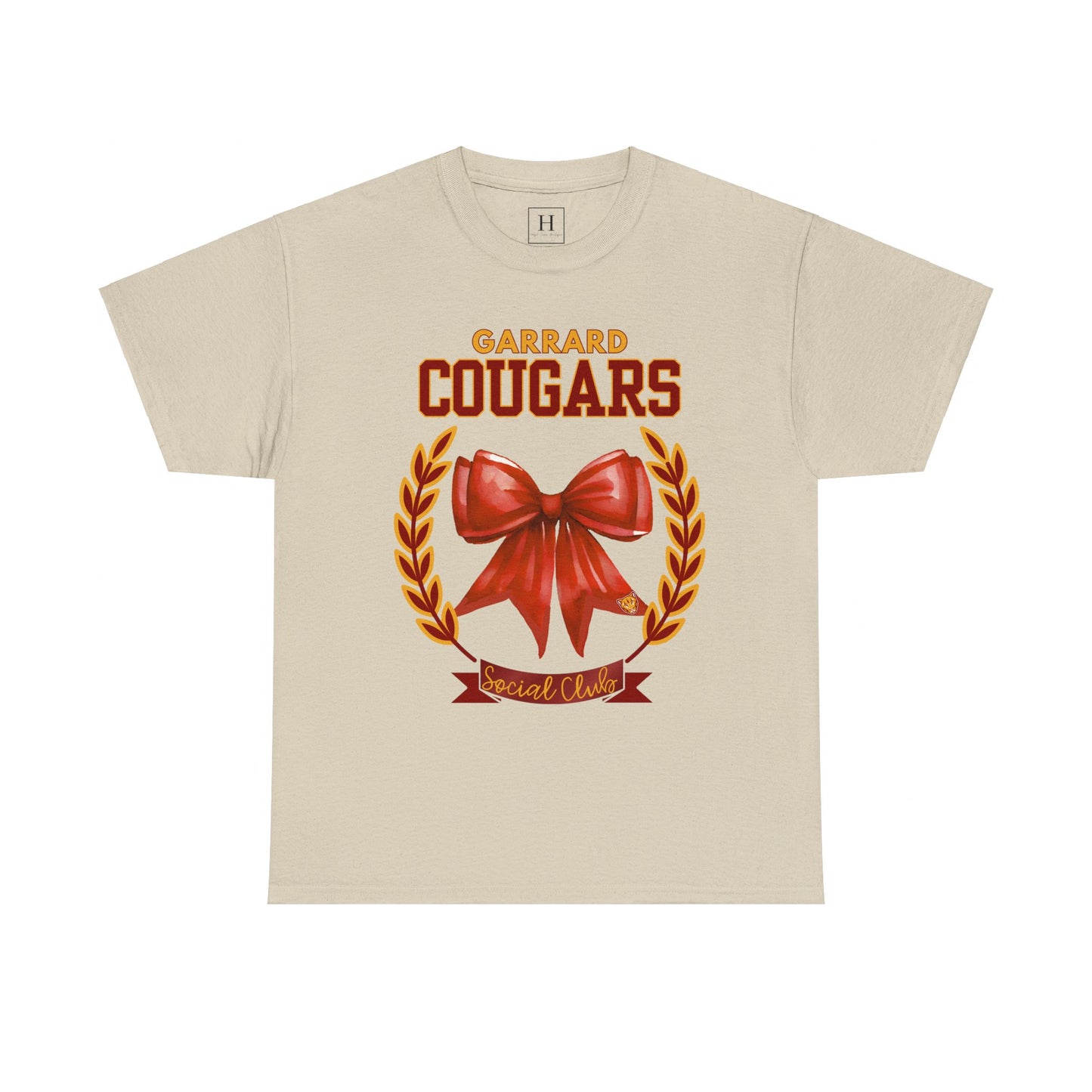 GMS Garrard Middle School Cougars Social Club T-Shirt (Front Only)
