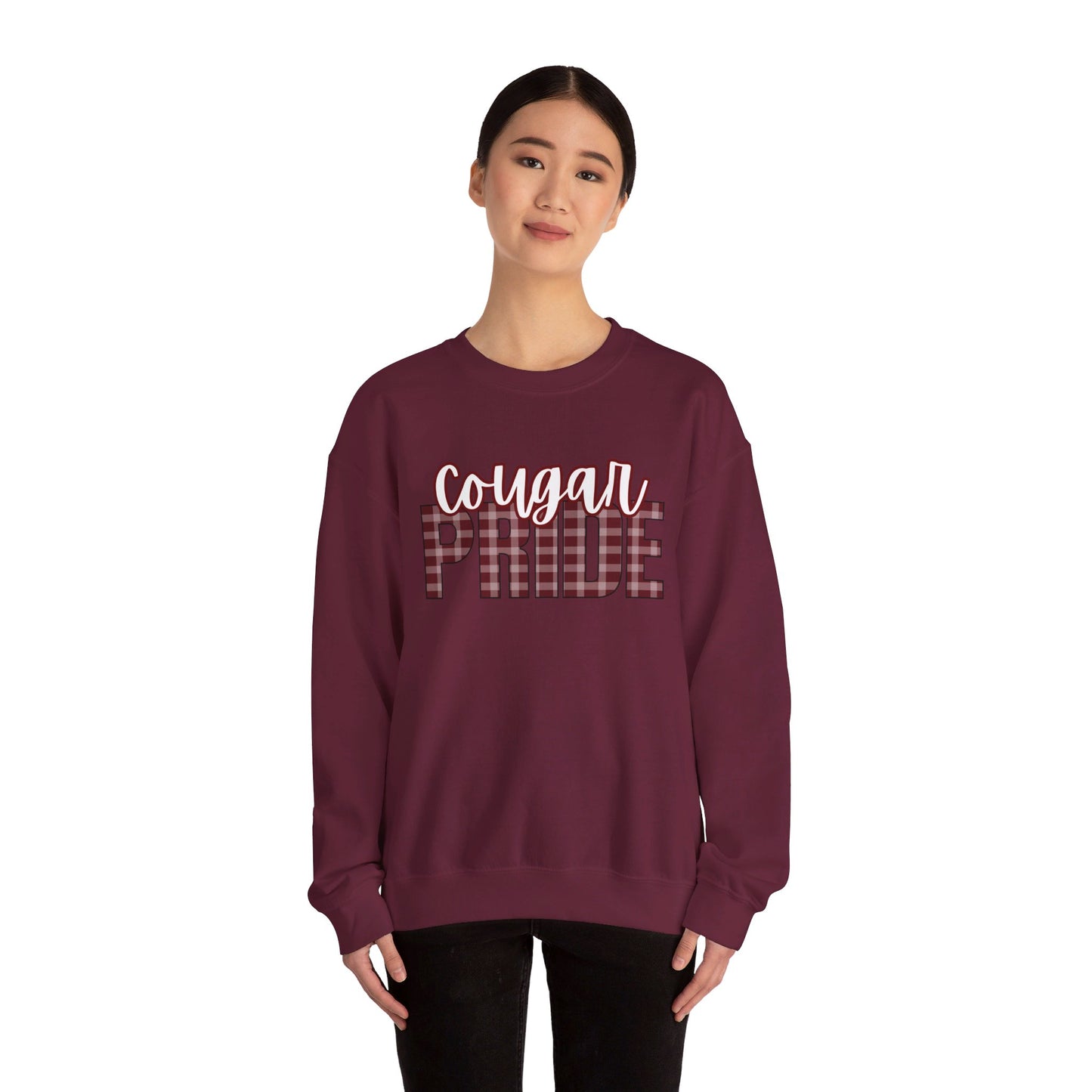 Cougar Pride Fall Plaid Sweater
