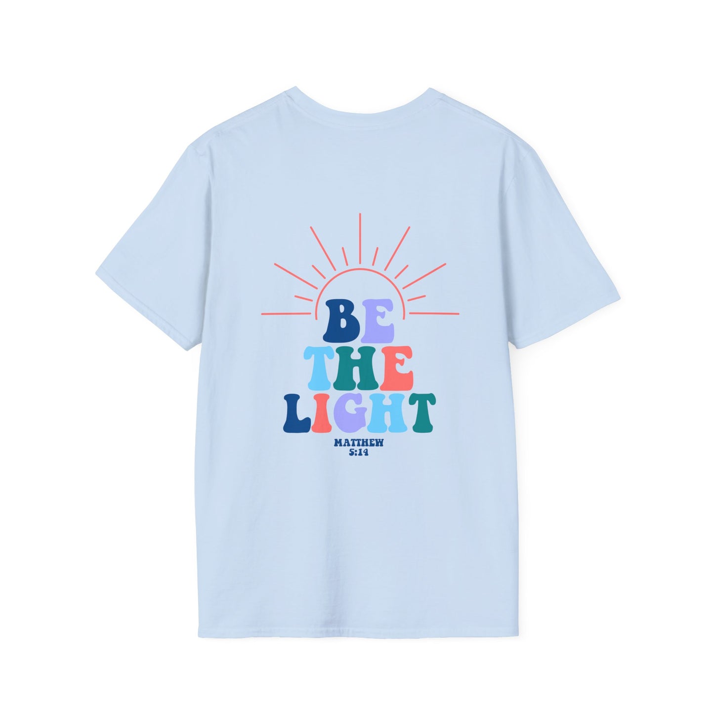 be the light christian bible blue (front and back)