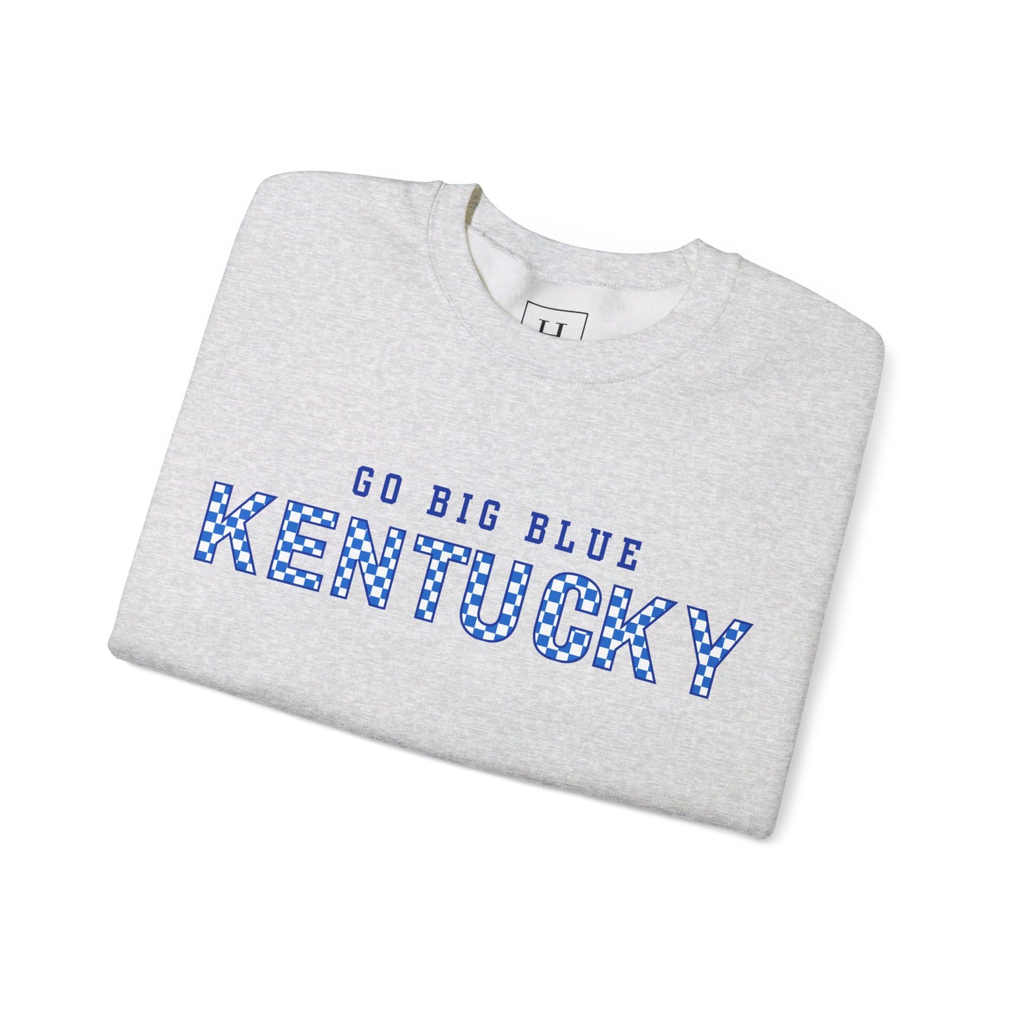 Go Big Blue Kentucky Wildcat Pride Retro Checker Sweater