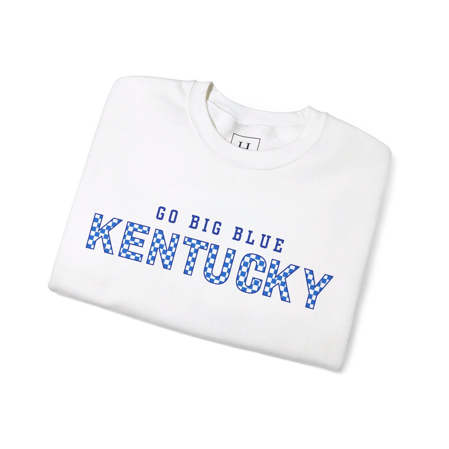 Go Big Blue Kentucky Wildcat Pride Retro Checker Sweater