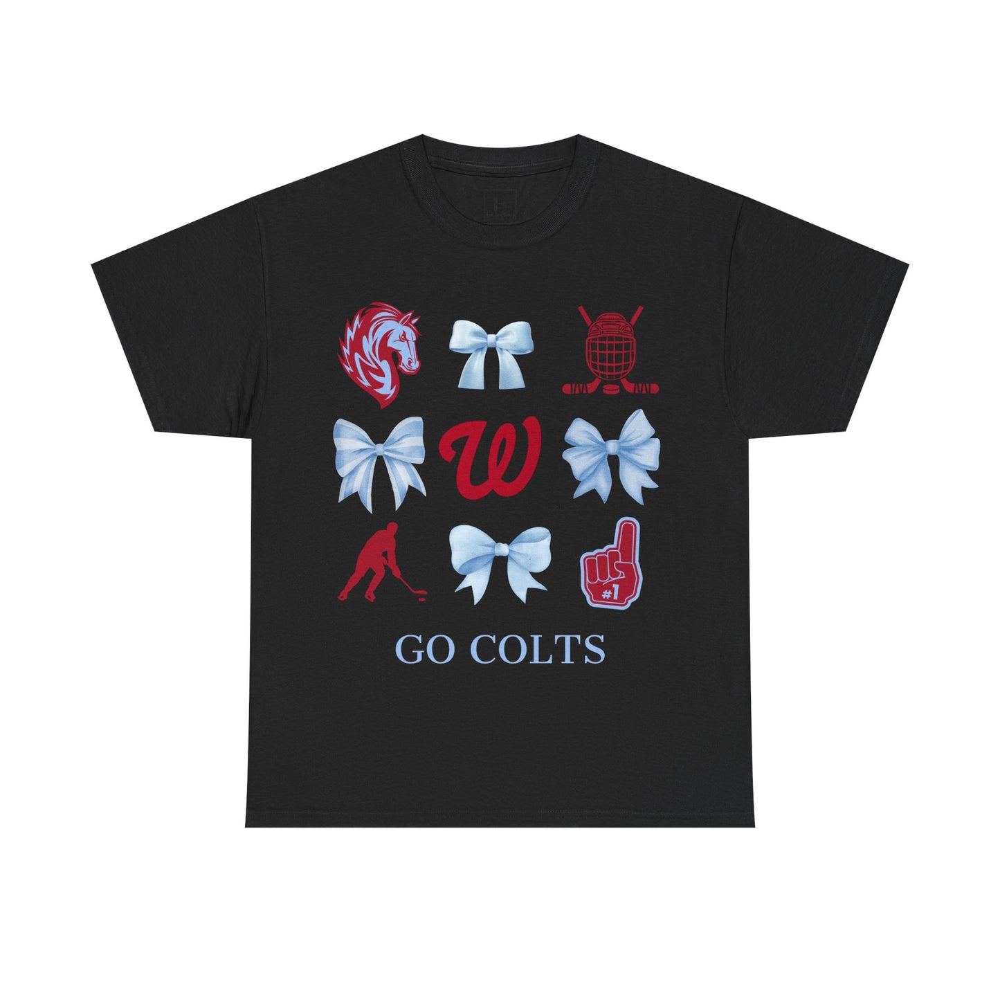 West Jessamine Colts Coquette Hockey Bows - Unisex Tee