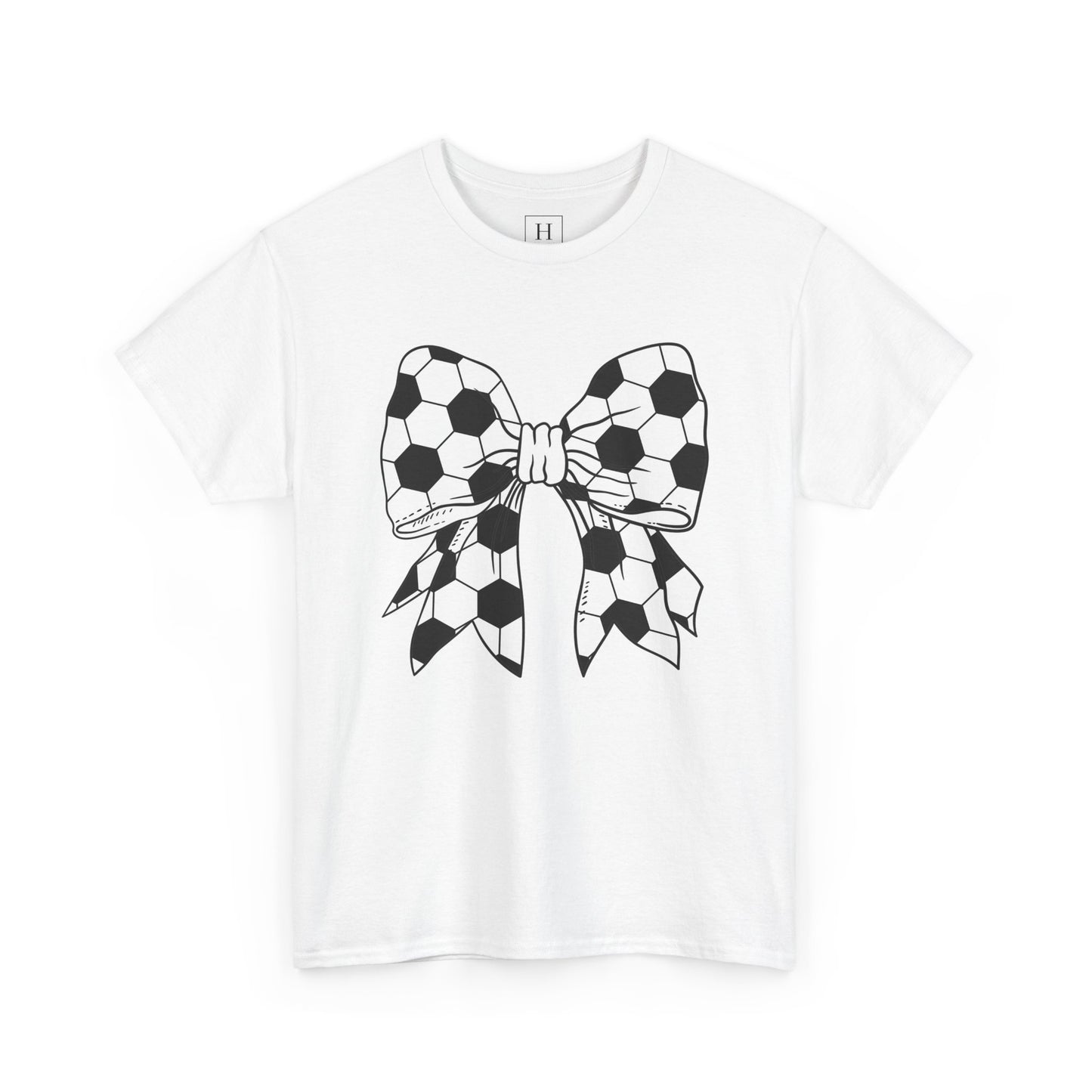 Soccer Sport Bow Tee - Unisex Heavy Cotton