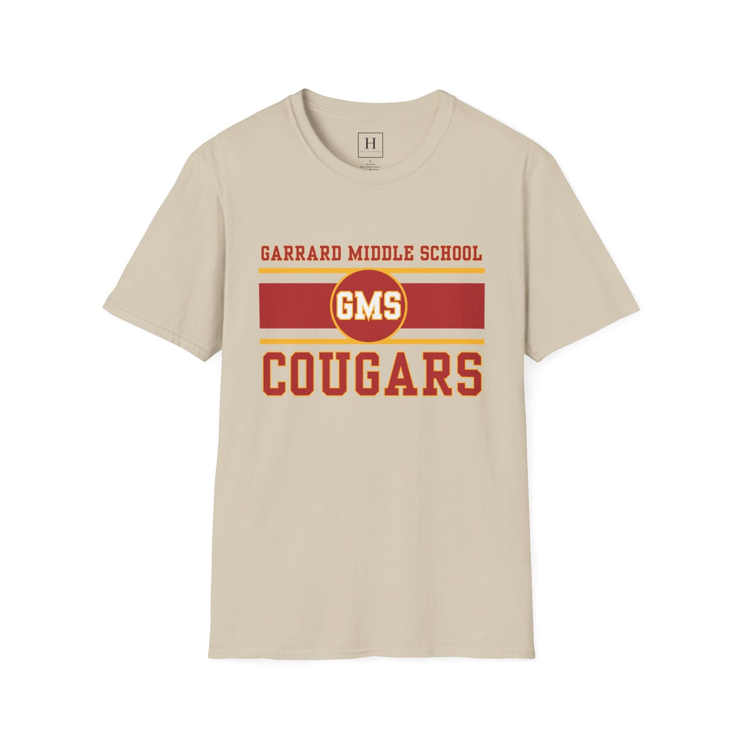GMS Garrard Middle School Cougars T-Shirt (Front Only)