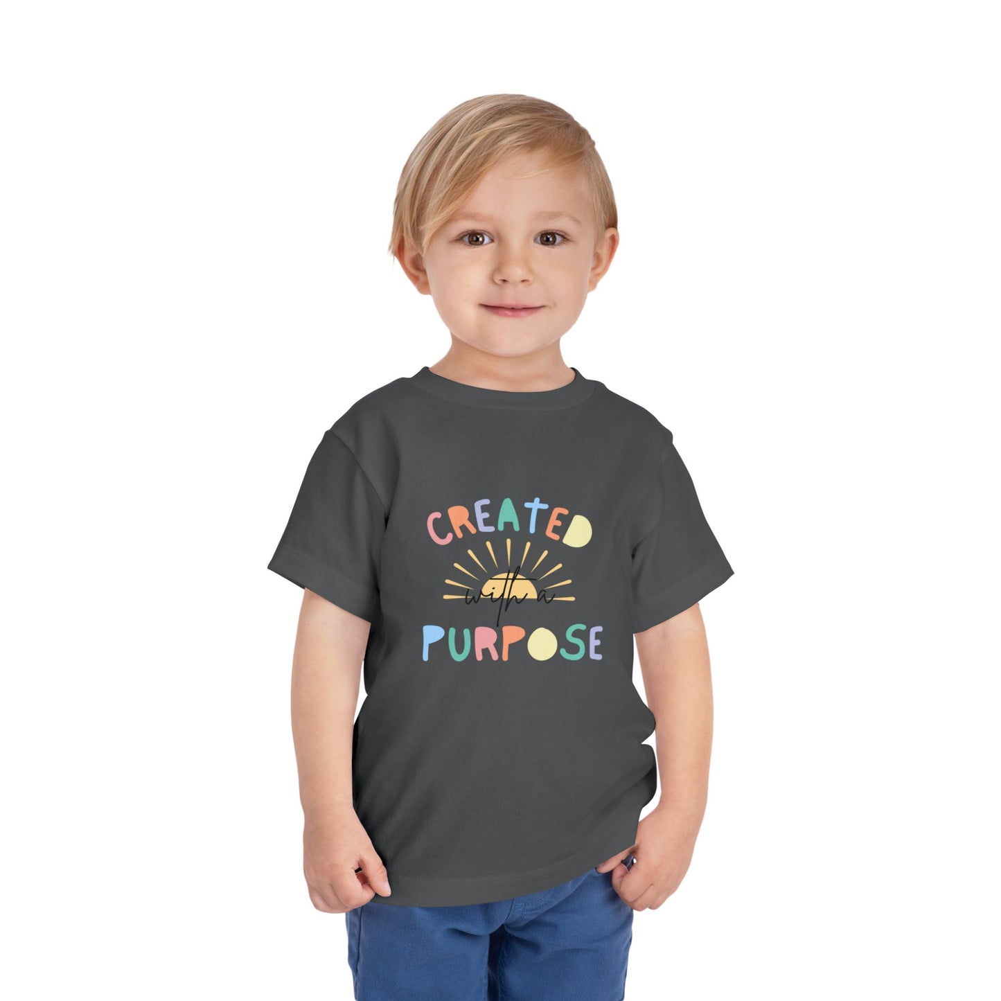 Toddler Created With A Purpose Christian Heavy Cotton Tee