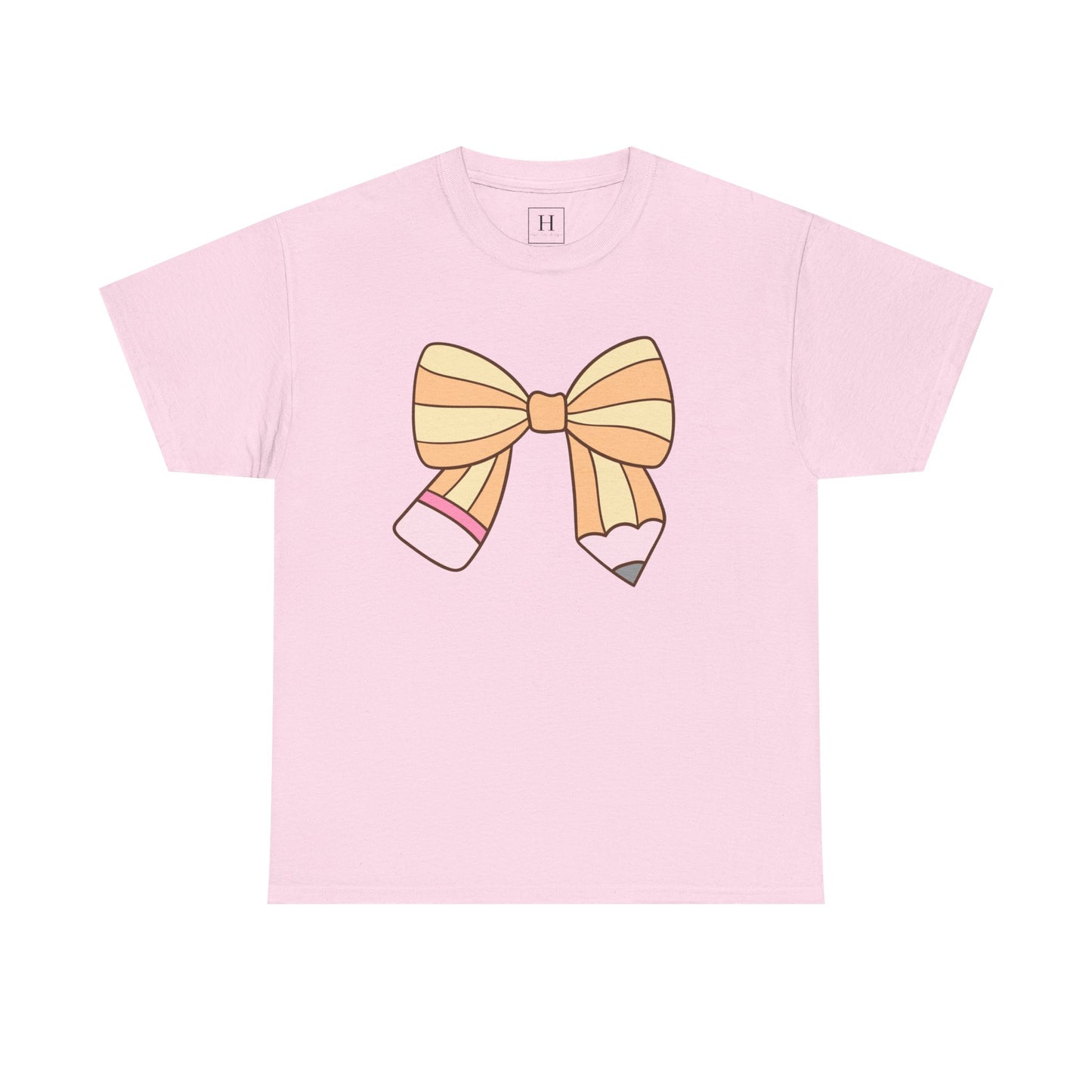 Teacher Pencil Bow Tee