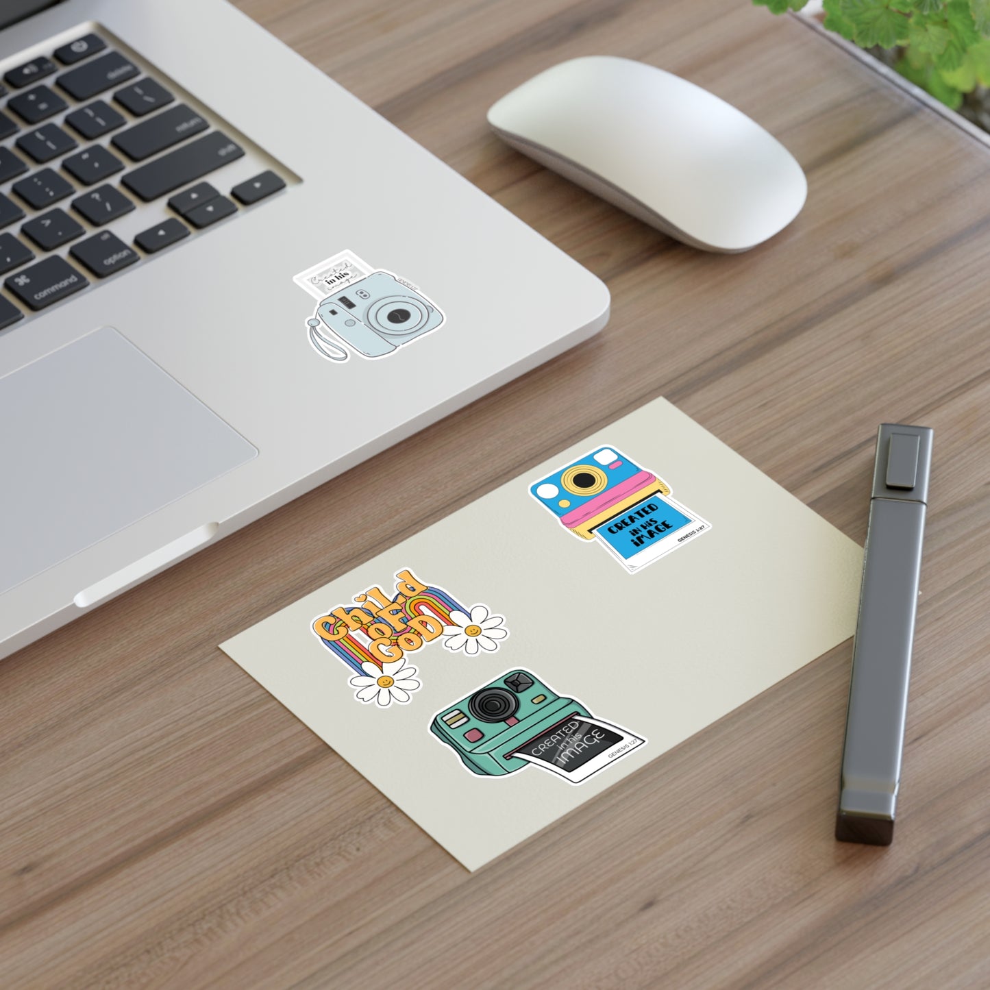 Created In His Image Polaroid Camera Christian Sticker Sheets