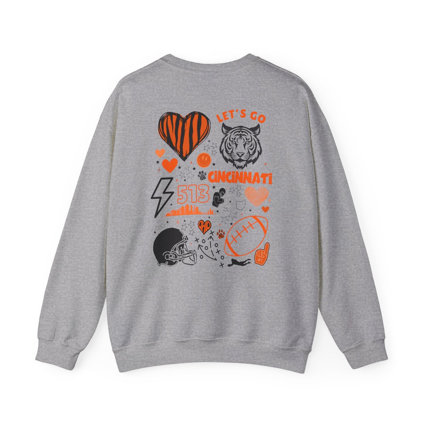 Cincy (513) Bengals Sweatshirts (Front & Back)