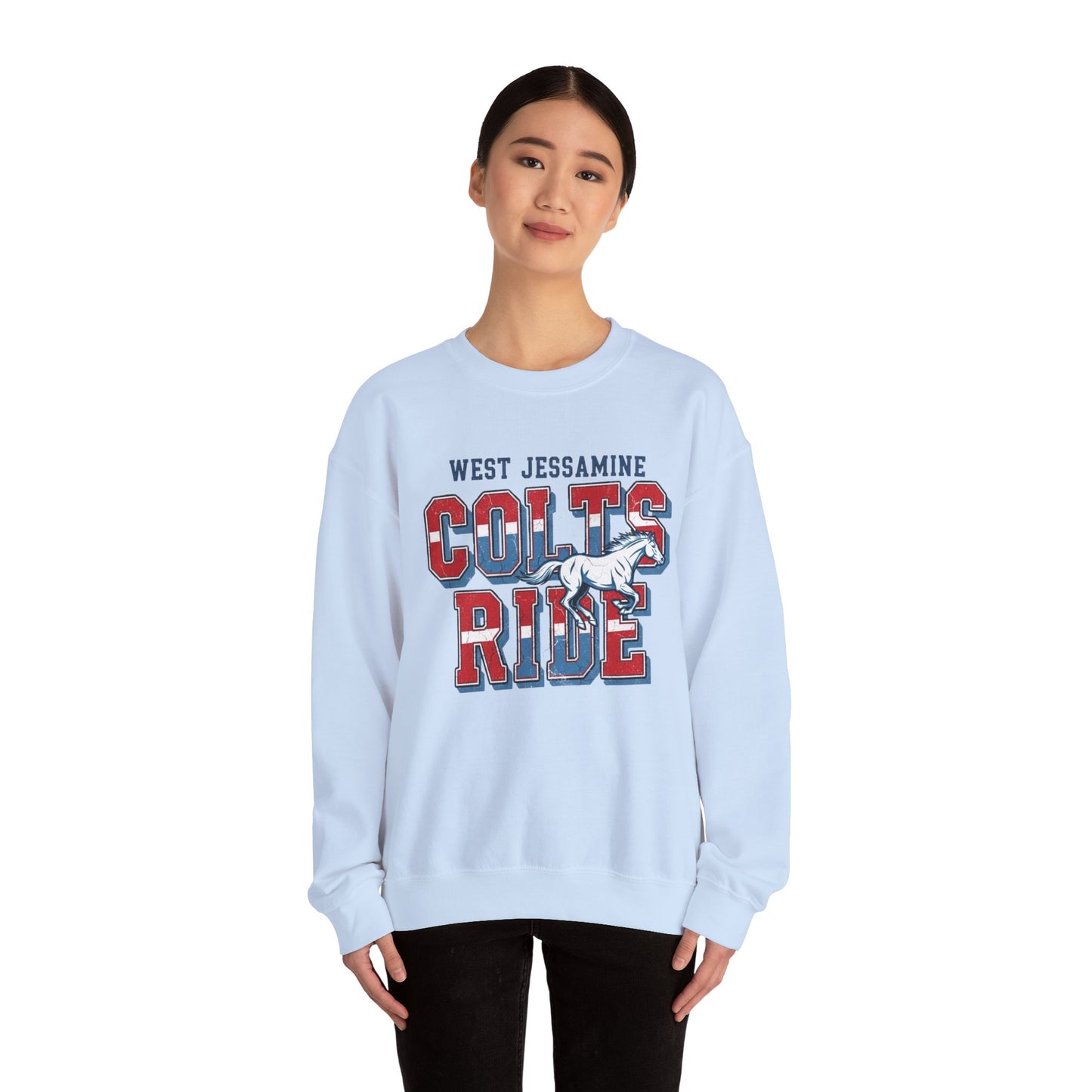Crewneck Sweatshirt - West Jess RIDE COLTS Sweater