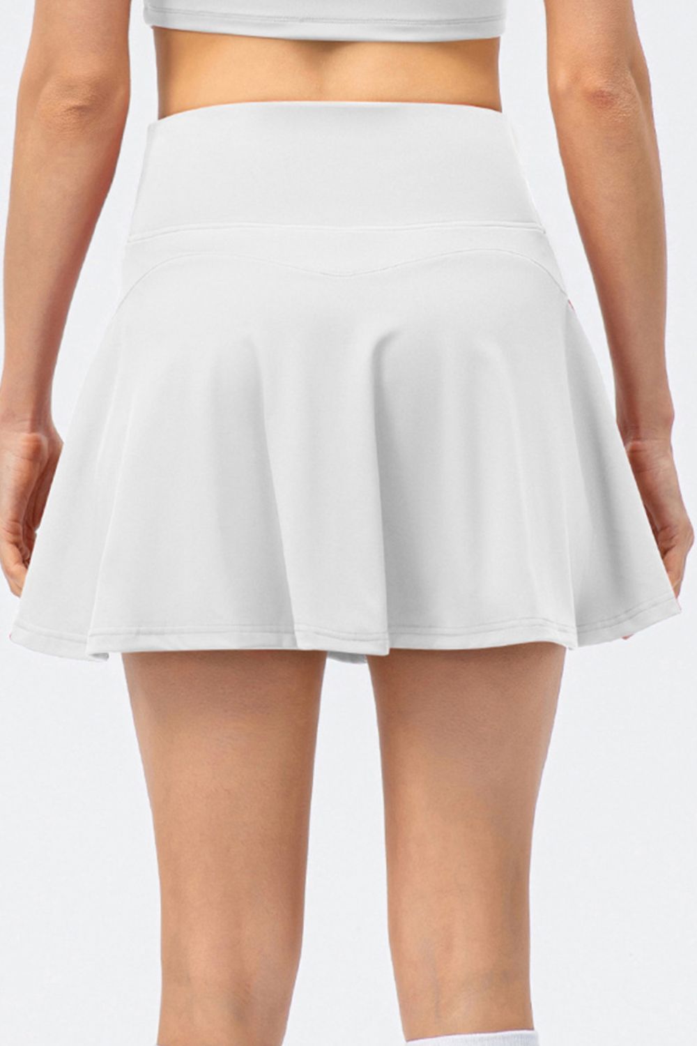 High Waist Wide Waistband Active Skort