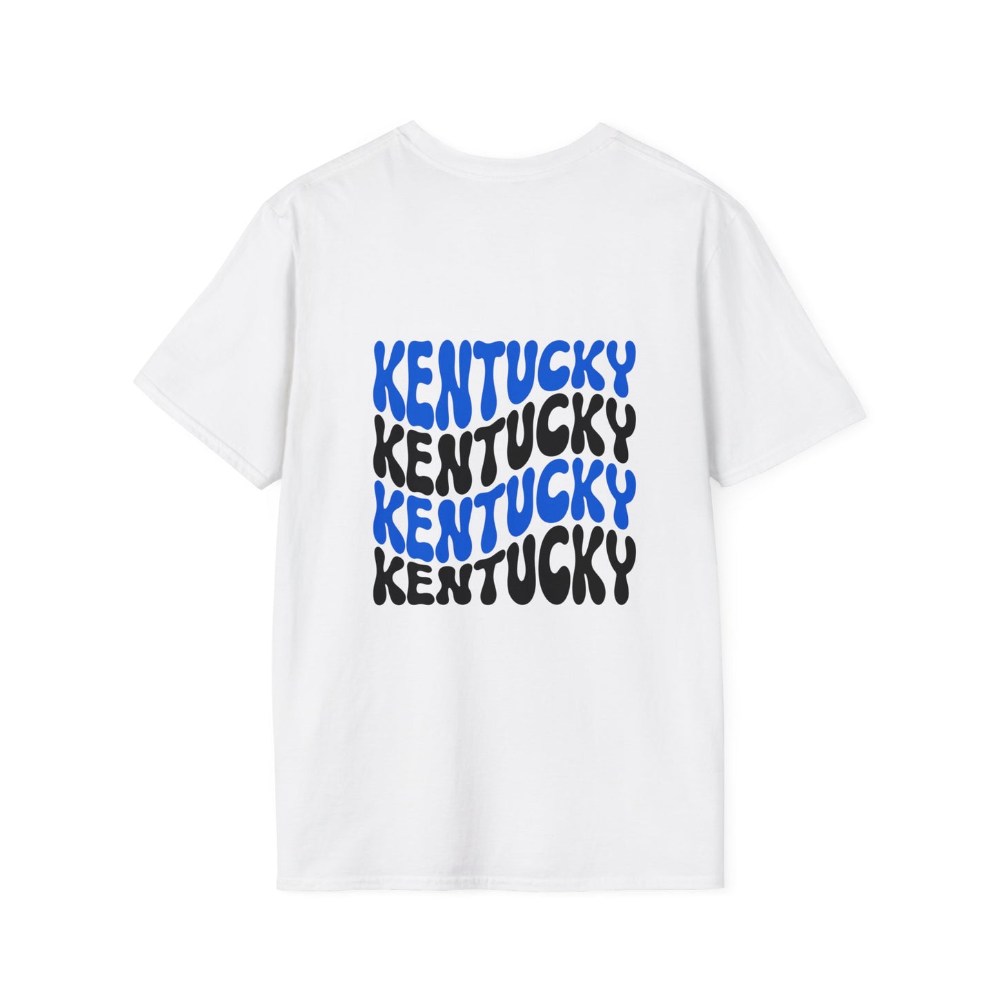 Kentucky KY UK Blue Jersey Short Sleeve Tee (front and back)