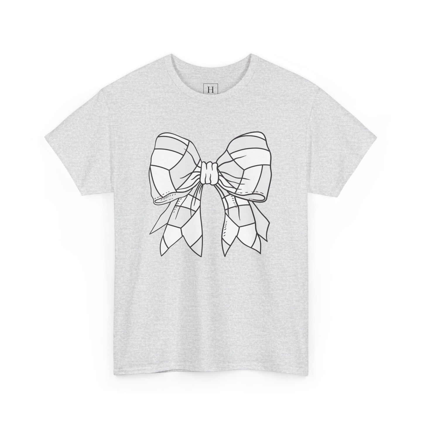 Volleyball Sport Bow Tee - Unisex Heavy Cotton