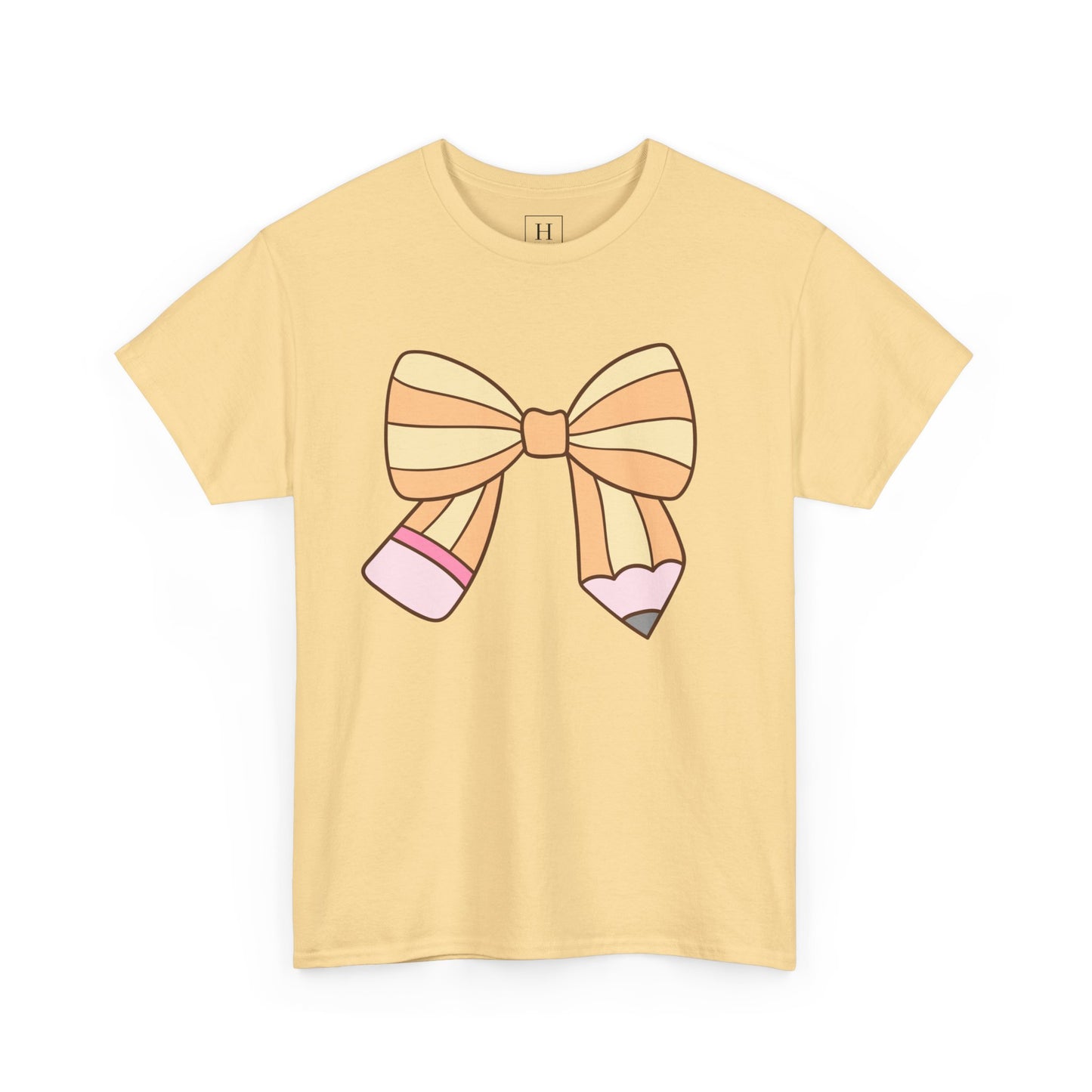 Teacher Pencil Bow Tee