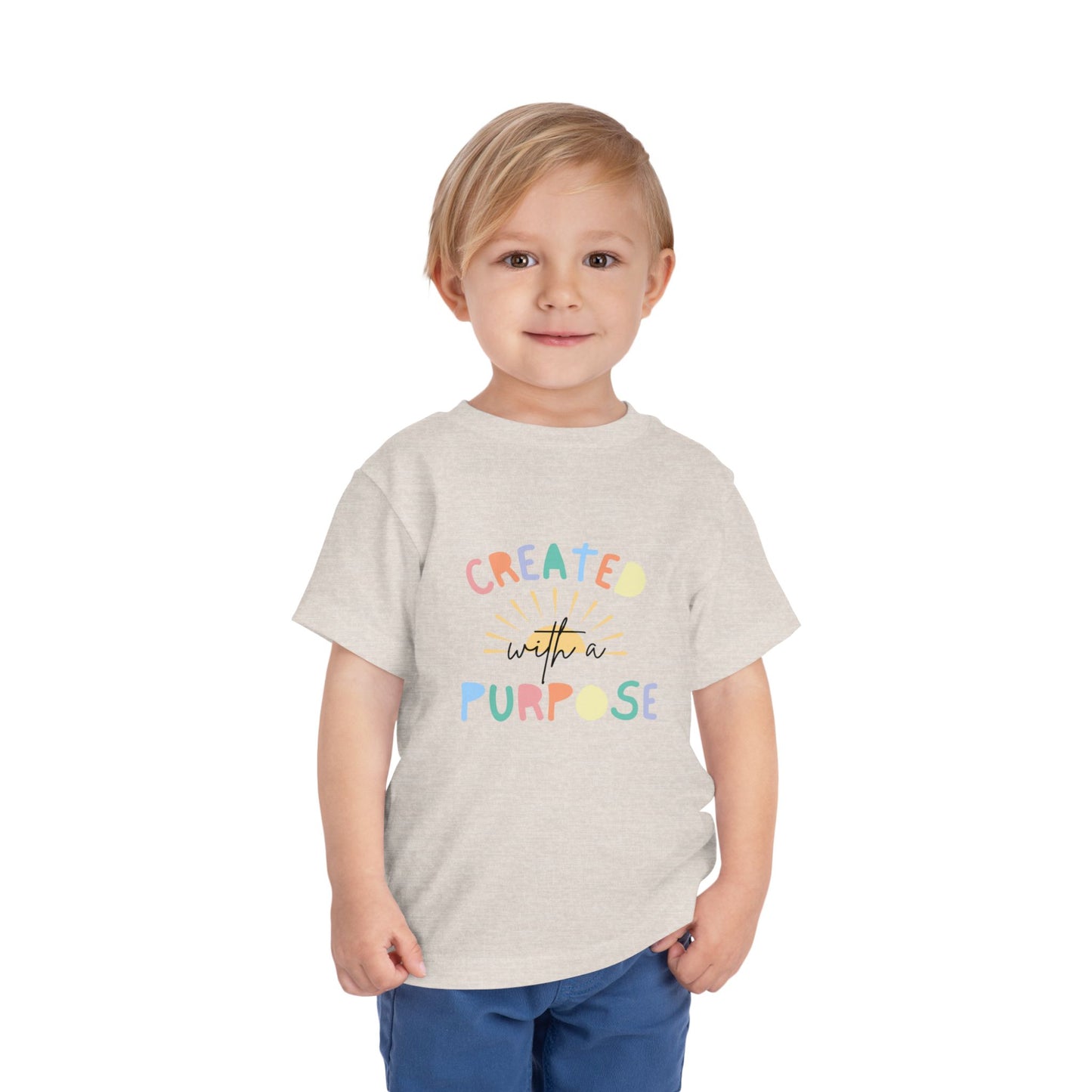 Toddler Created With A Purpose Christian Heavy Cotton Tee