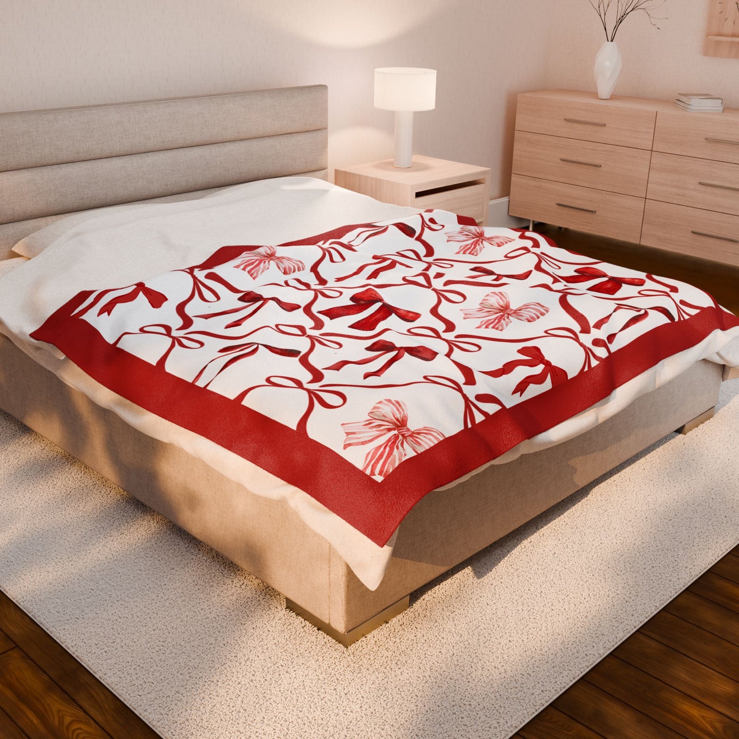 Red Bow Coquette Blanket