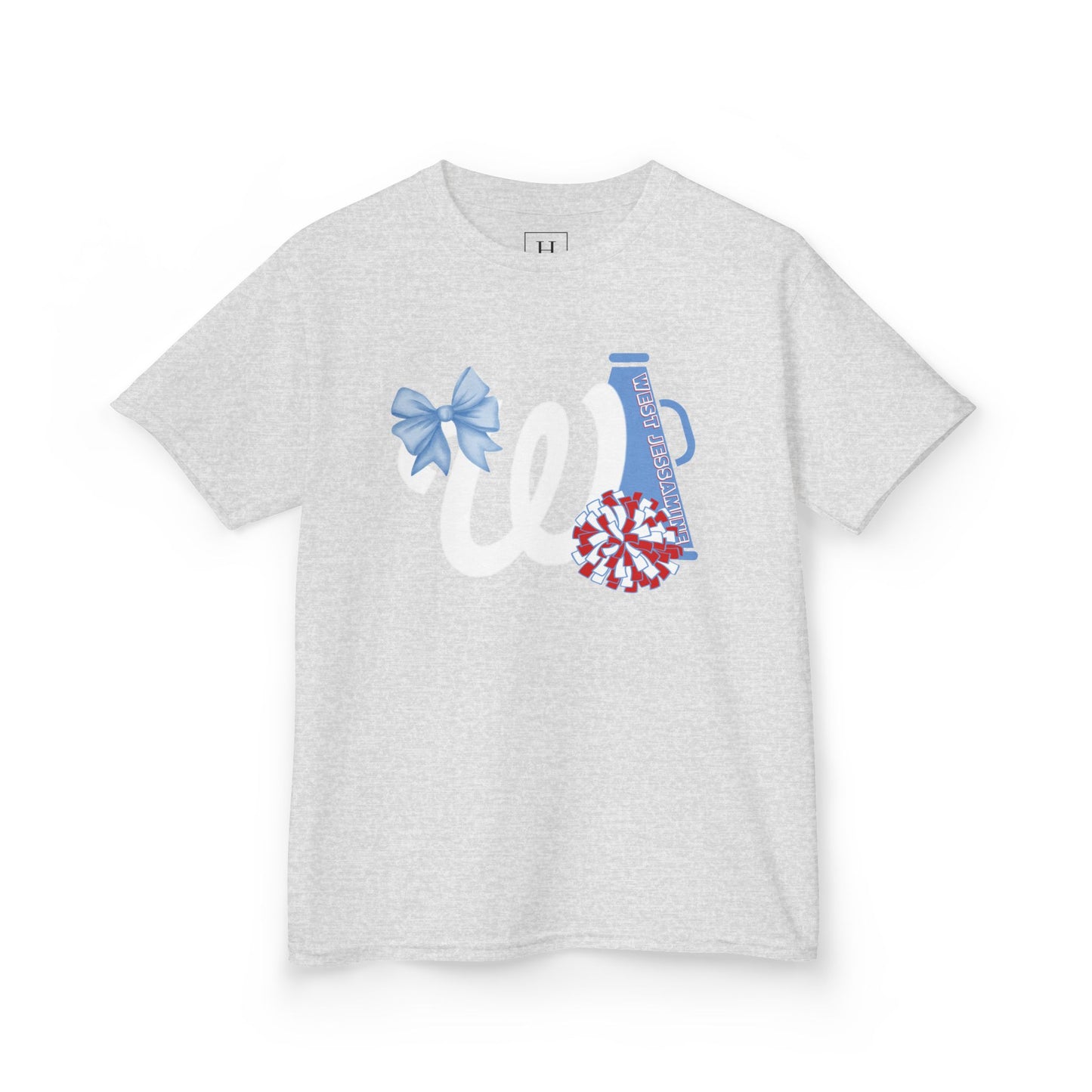 YOUTH -- West Jessamine Cheer Bow, Megaphone & Poms - Unisex Shirt