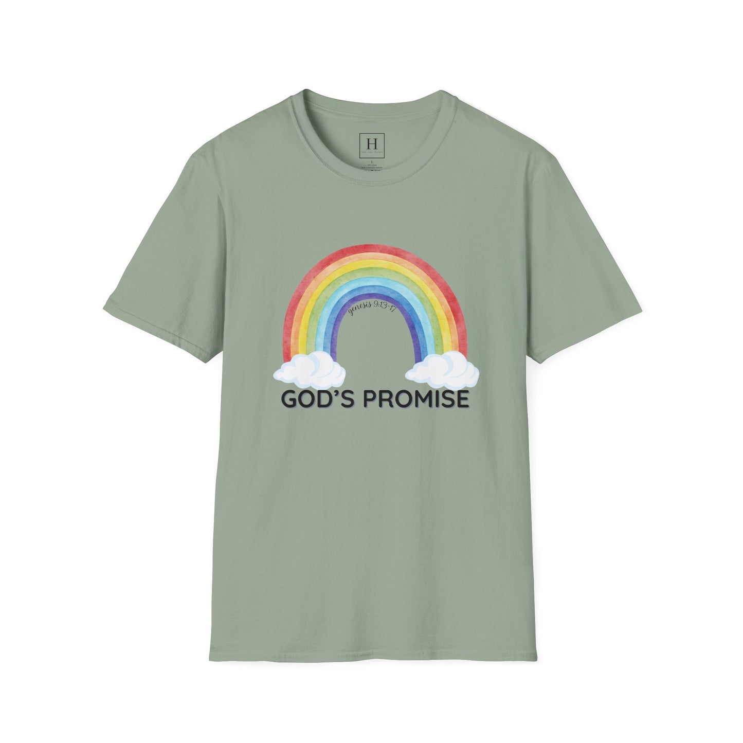 Rainbow God's Promise Genesis 13 Christian T-shirt