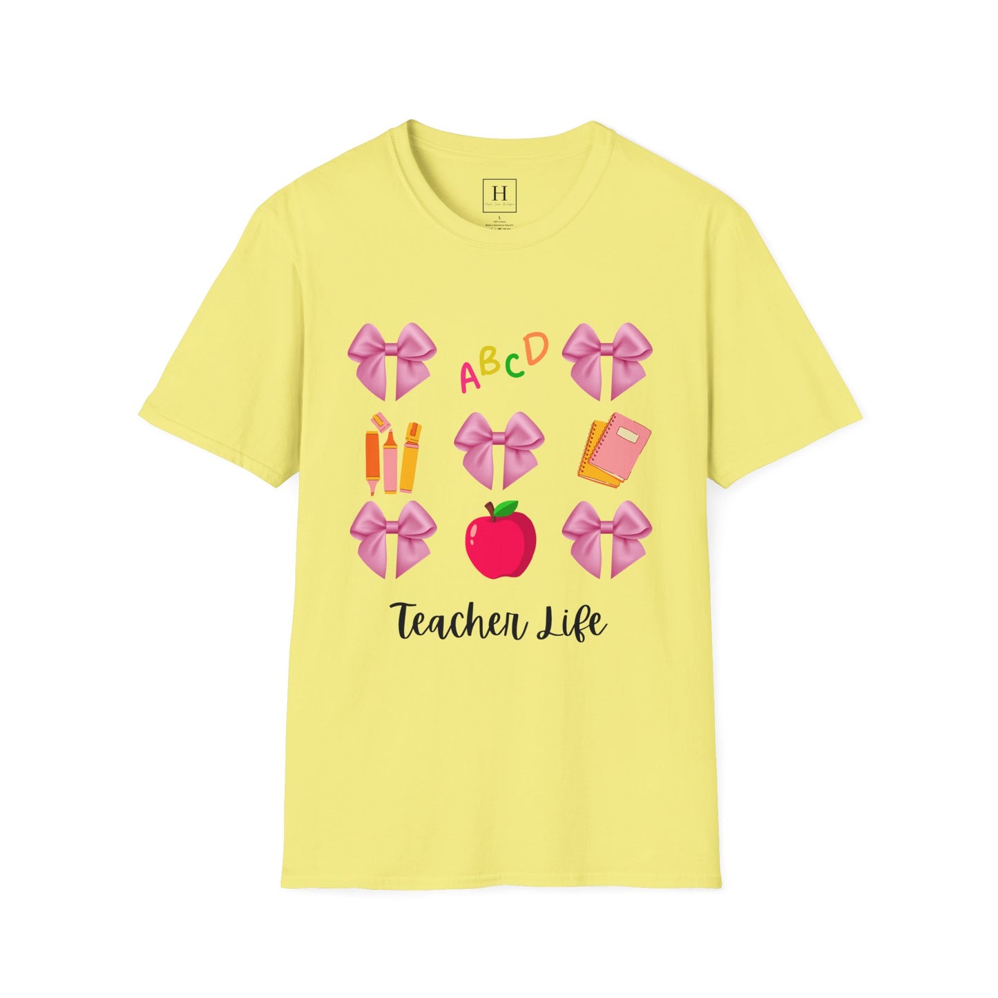 Teachers Life Bow T-Shirt (Front Only)