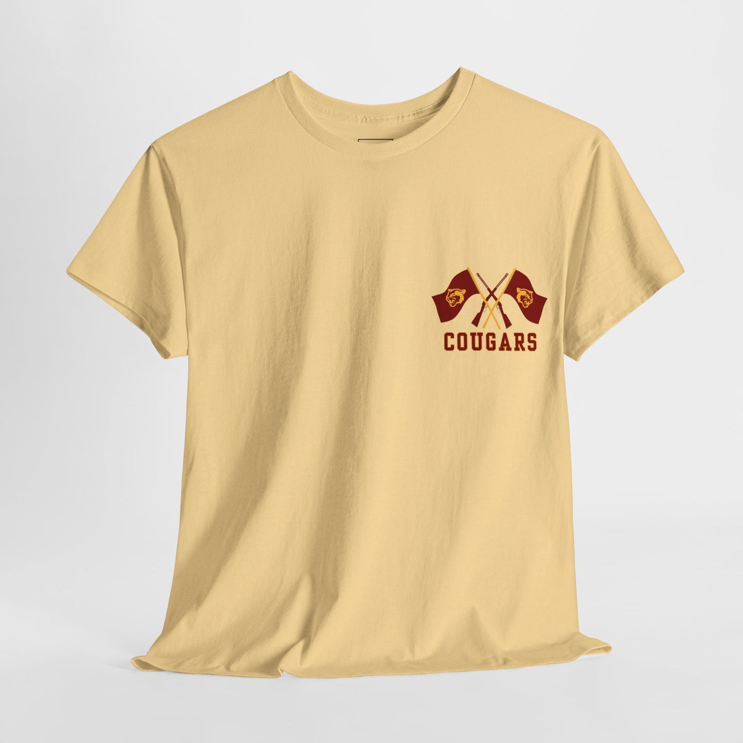 GMS Garrard Middle School Cougars Color Guard T-Shirt (Front & Back)