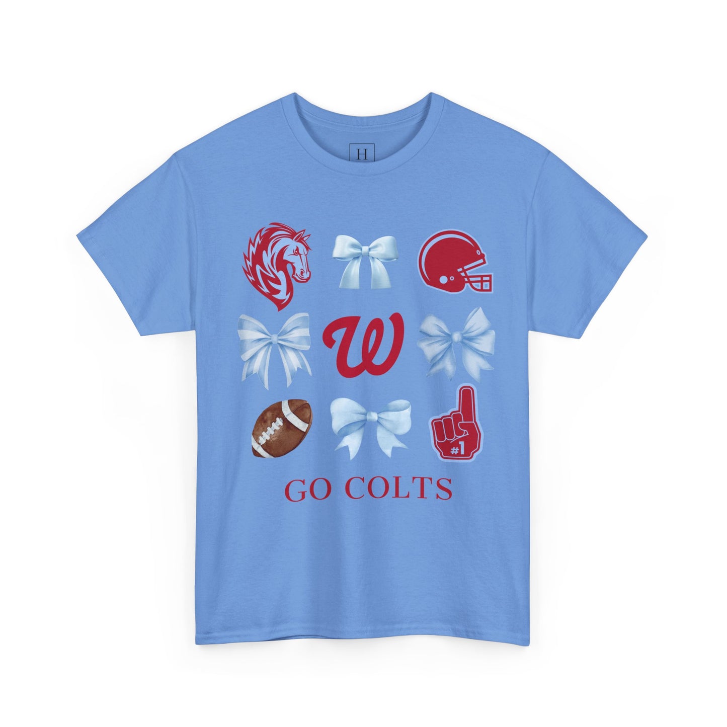 West Jessamine Colts Coquette Football Bows - Unisex Tee