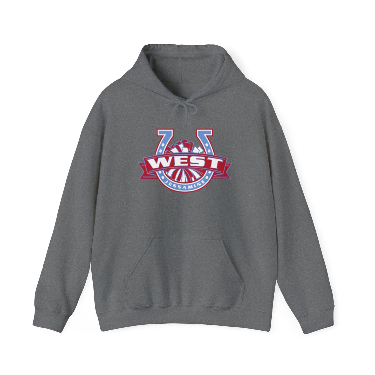 West Jessamine Horseshoe Logo w/ Pom - Cheerleading - Unisex Hoodie