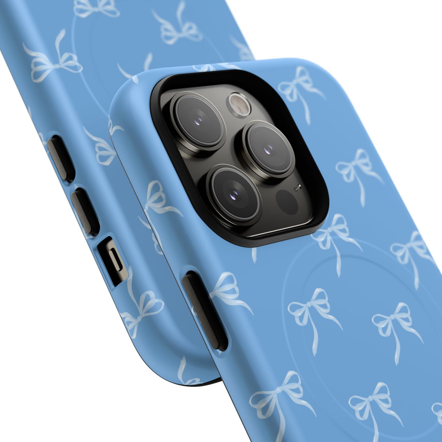 Blue Bow Coquette Design Tough Phone Case, Cute Phone Cover, Durable iPhone Case, Stylish Gift for Her