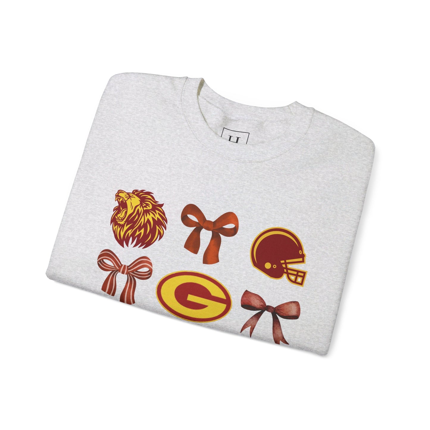 Garrard County High School Lions Bows & Football Sweaters (Front Only)