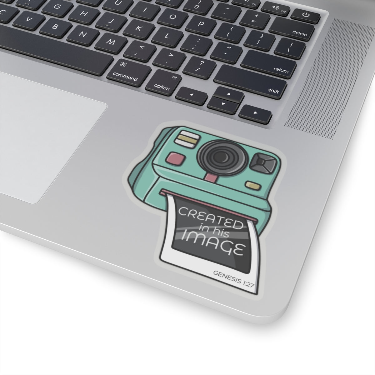 Created In His Image Christian Polaroid Camera Kiss-Cut Stickers
