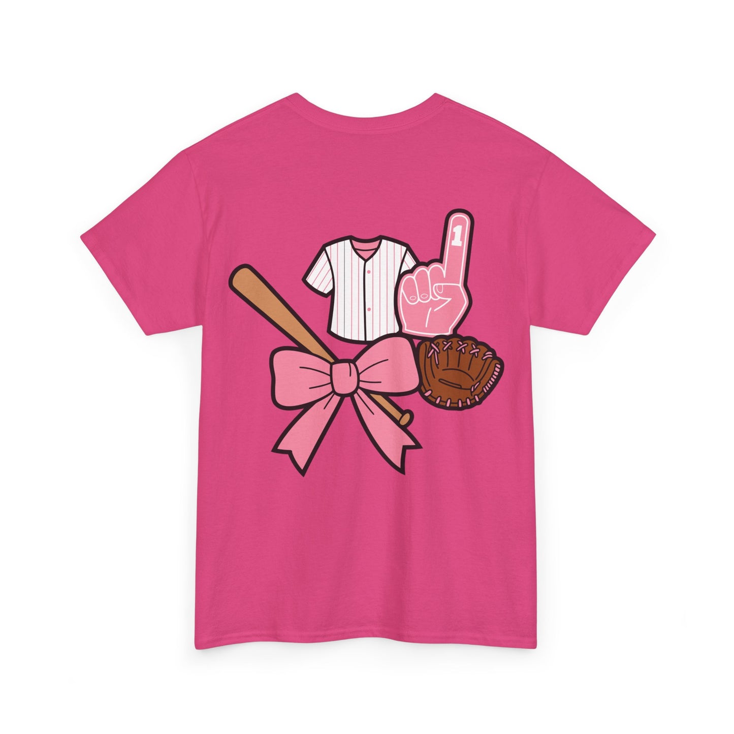 Softball/Baseball Sport Tee (Front & Back) - Unisex Heavy Cotton