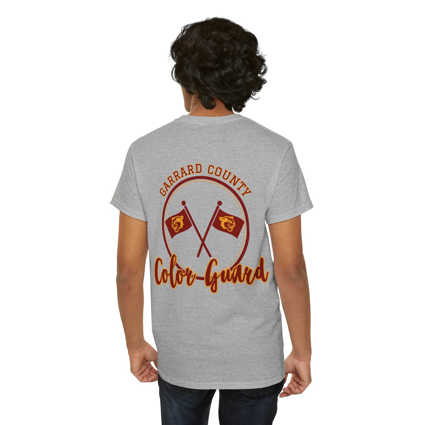 GMS Garrard Middle School Cougars Color Guard T-Shirt (Front & Back)